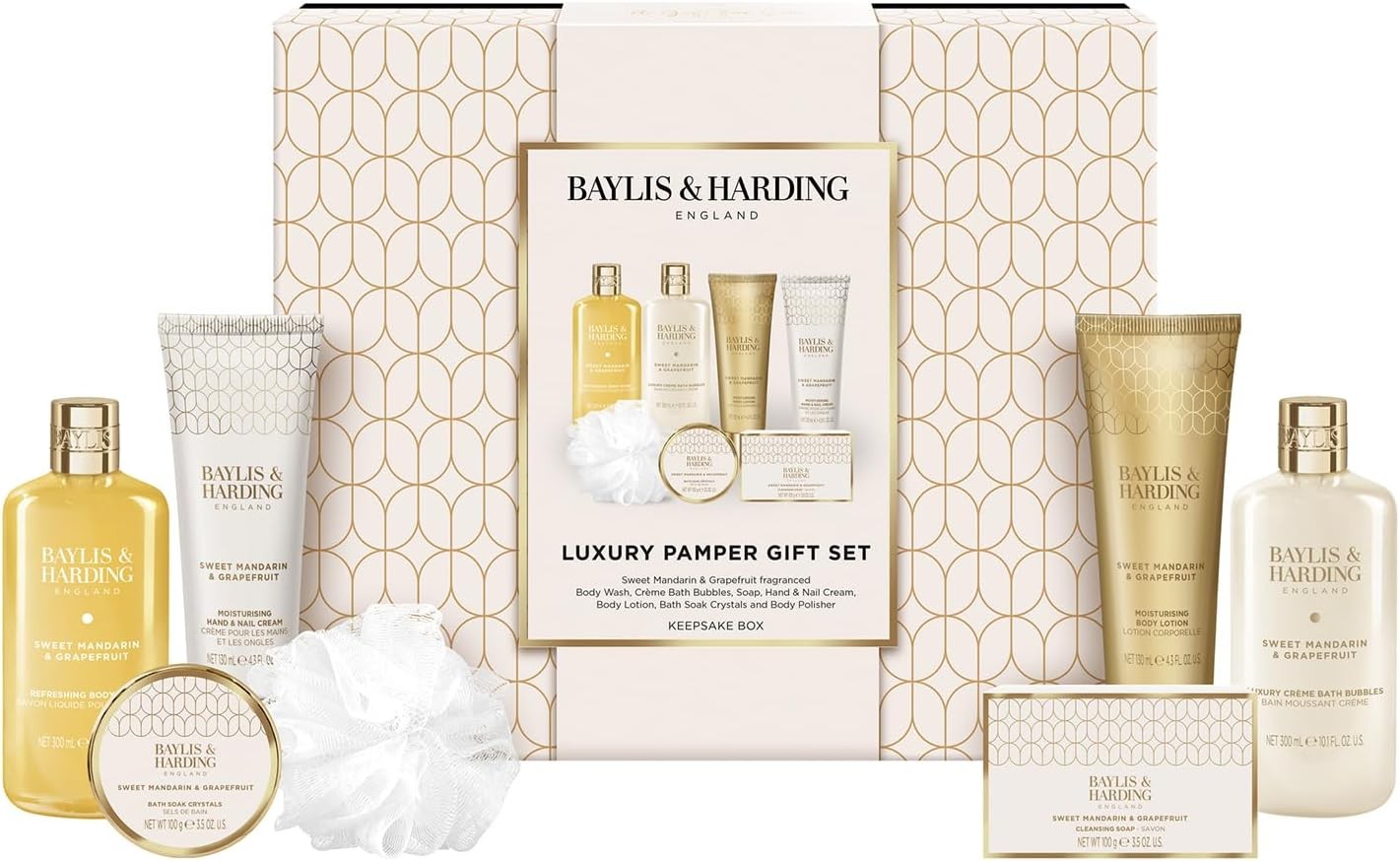 Baylis & Harding Sweet Mandarin & Grapefruit Luxury Pamper Gift Set - Vegan Fri