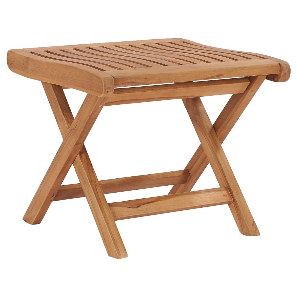 Solid Teak Wood Folding Footrest Outdoor Patio Garden Stool Side Table vidaXL