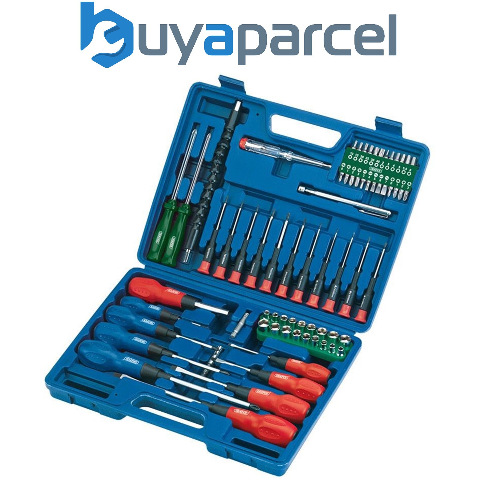 Draper Screwdriver Set 70 Piece Socket Bit Tool Kit Set Precision Mechanics SS70