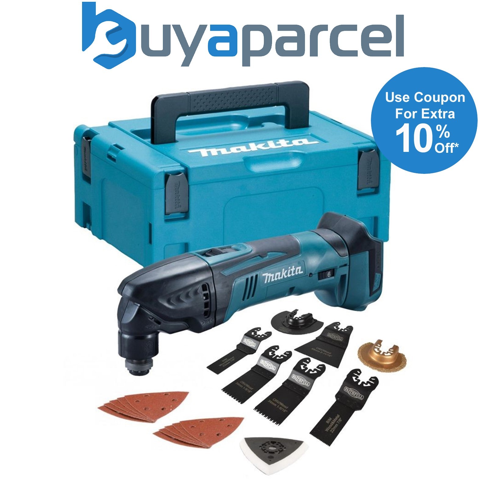 Makita DTM50Z 18v LXT Lithium Ion Cordless Multi Tool + Makpac Case +Accessories