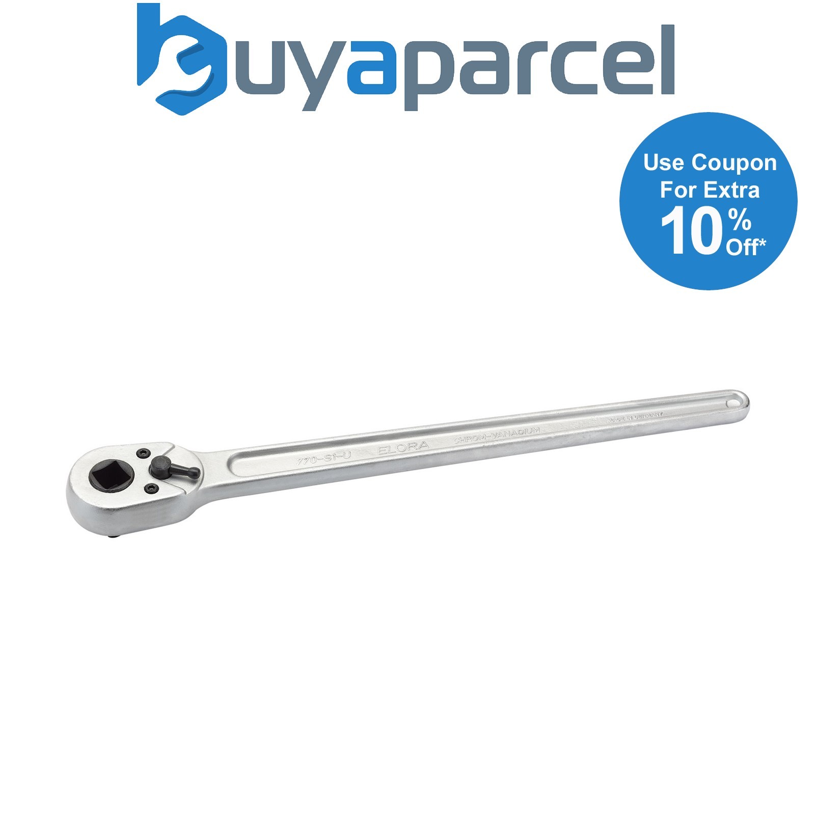 Draper 01028 Reversible Ratchet, 3/4" Sq. Dr., 500mm