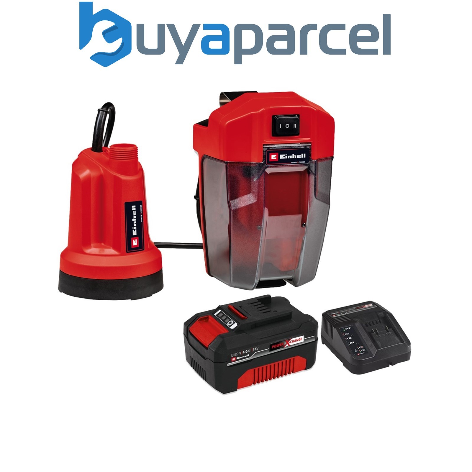 Einhell 18v Cordless Clear Water Pump Power X-Change + 4AH Battery & Charger