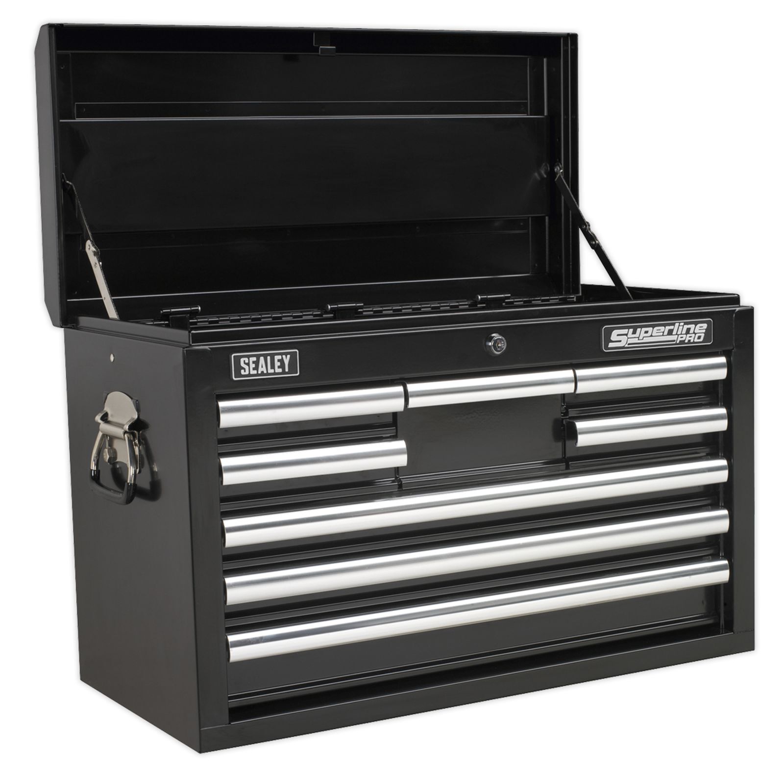 Sealey Topchest 8 Drawer with Ball Bearing Runners - Black Tool Chest AP33089B