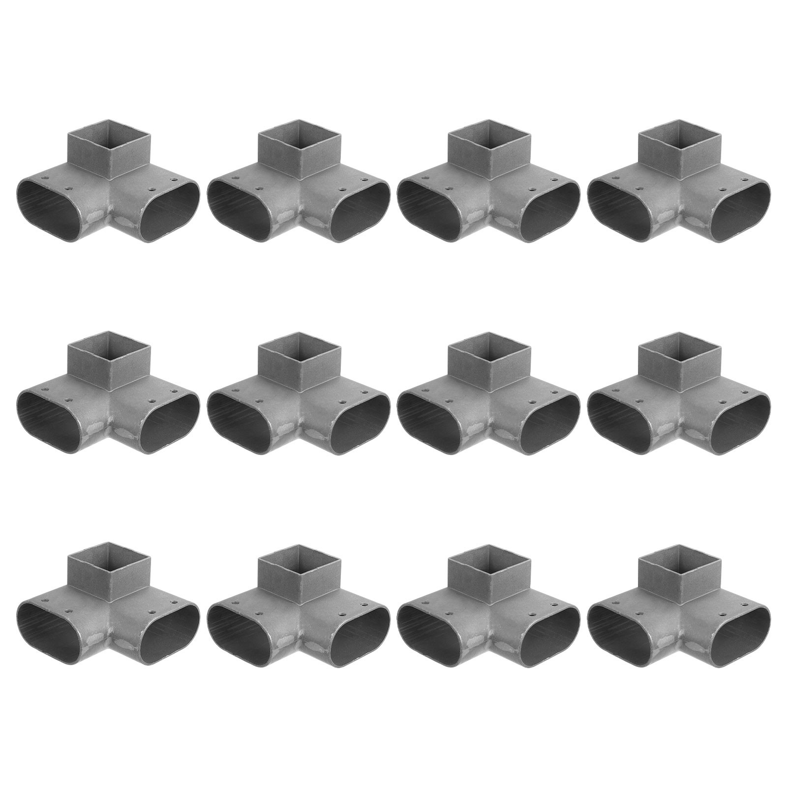 3-Way Gazebo Brackets Kit, Aluminum Bracket for 1.6" x 3.1" Lumber (12 Pack)