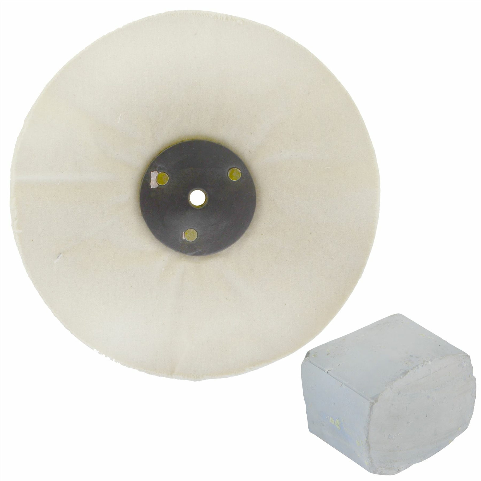 G Loose Unstitched Floppy Final Polishing Mop 8" x 1.5" 3 Row With Compound 250g