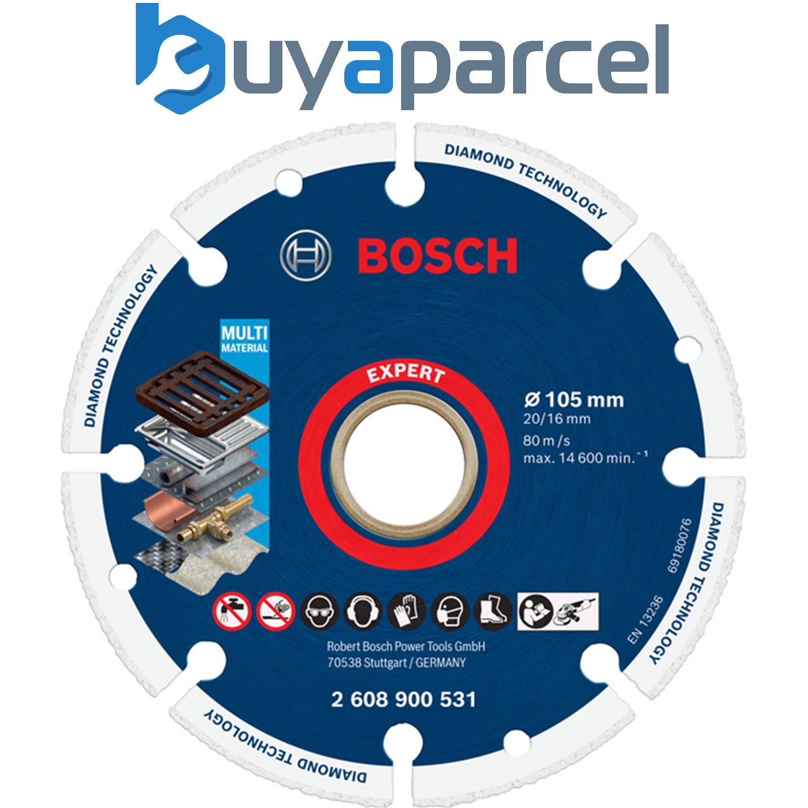 Bosch EXPERT Diamond Metal Wheel Cutting Disc 105 x 20/16 mm 2608900531