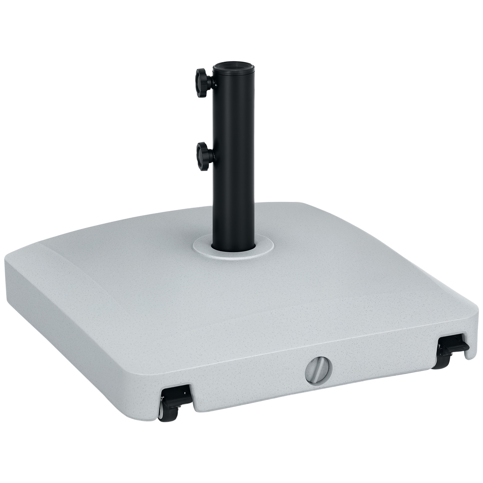 Outsunny Water or Sand Filled Outdoor Market Parasol Base Stand with Wheels