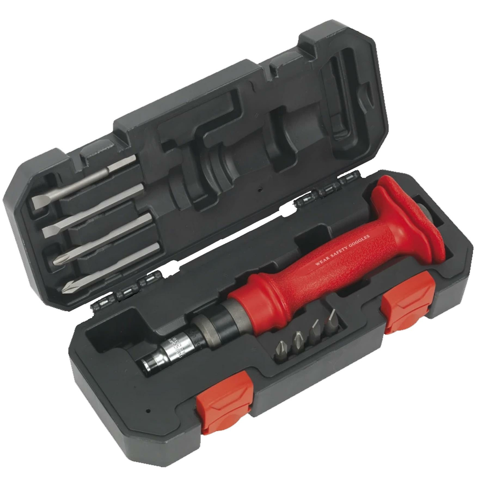 Sealey Impact Driver Set 1/2"Sq Drive Heavy-Duty Protection Grip 10PCS