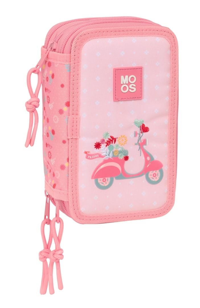 Safta MOOS Passion – School Pencil Case with 37 Tools Included, Children's Penci