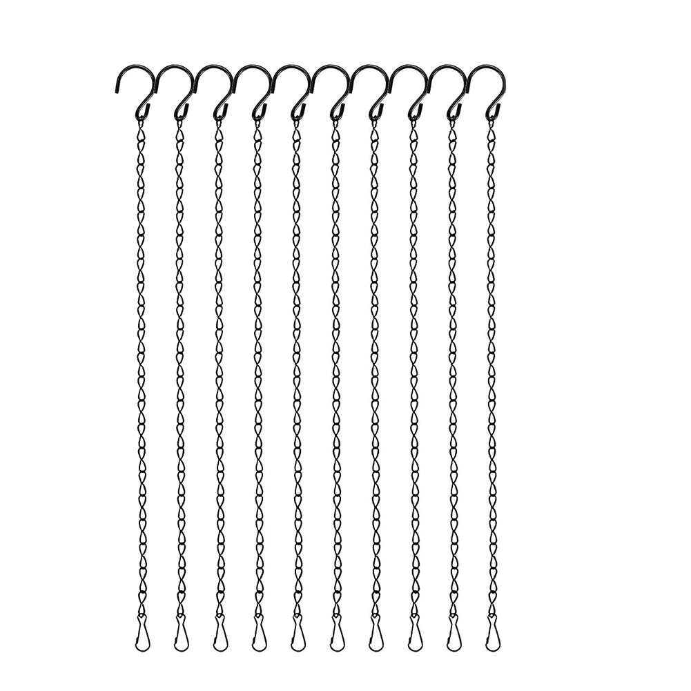 3X(10PCS 19.7 Inch Plant Hooks for Hanging Baskets,Black Hanging Chains6502