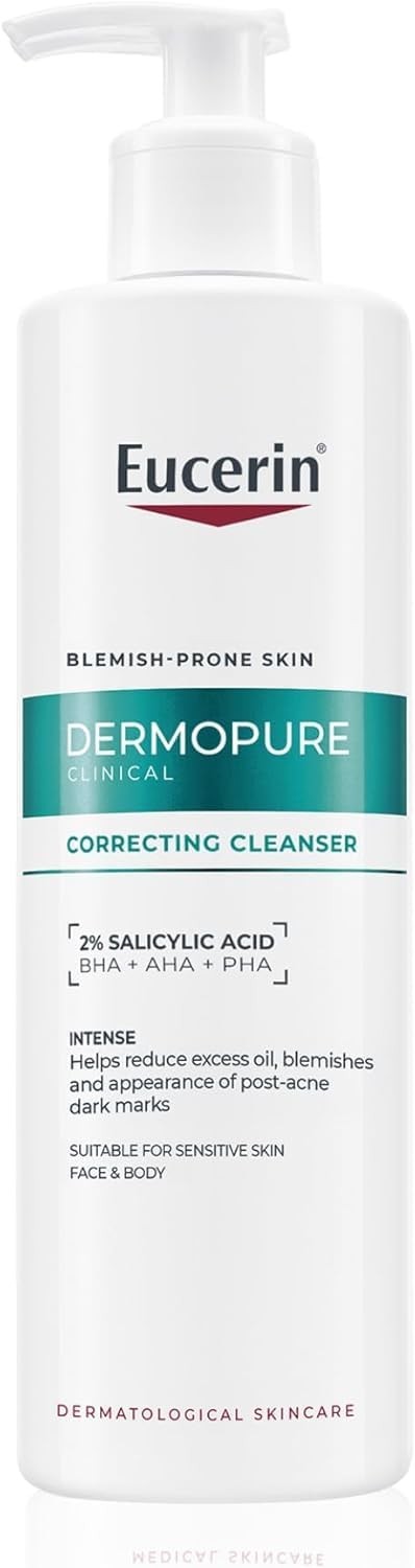 Eucerin Dermopure Clinical Correcting Cleanser 400ml, Non-Comedogenic Face Wash