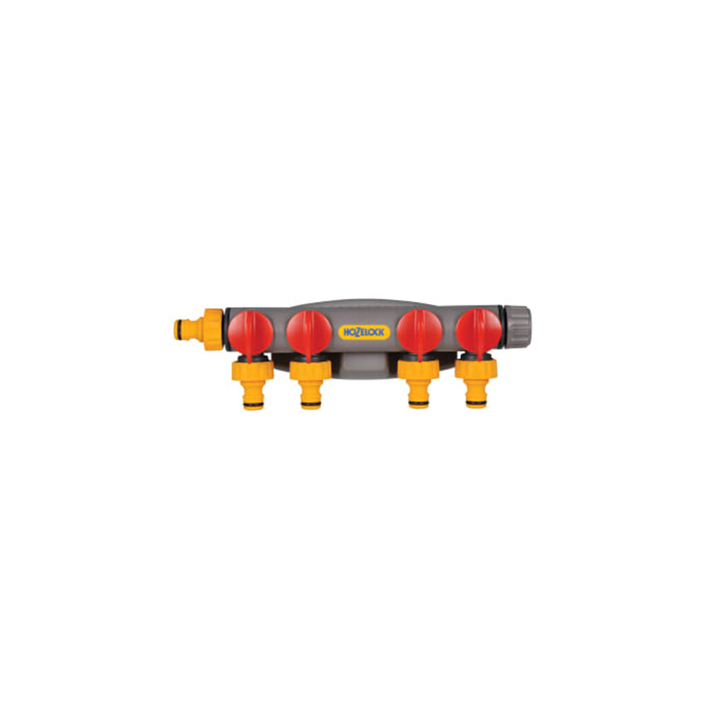 Hozelock 4 Way Tap Connector Hose Pipe Water Garden Plants Lawn Watering Tap