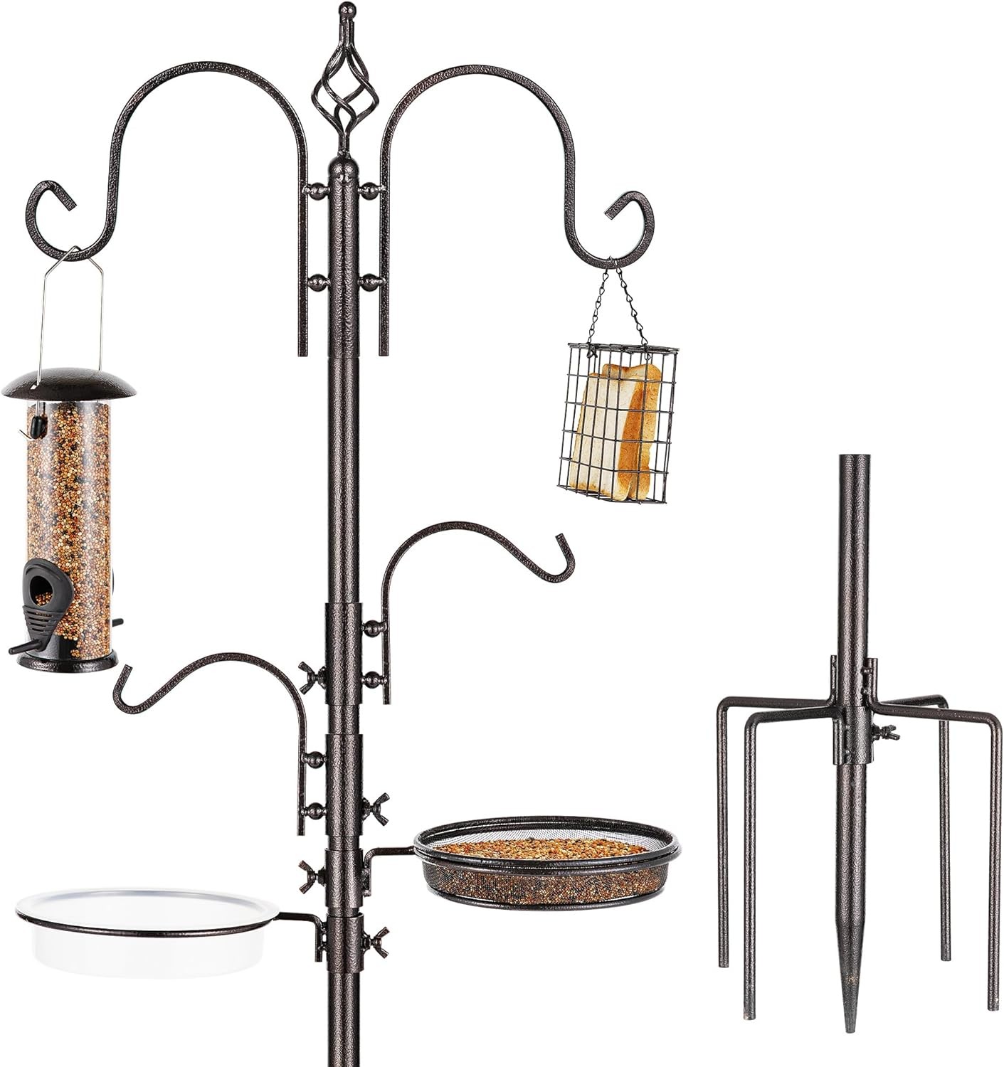 Urban Deco Bird Feeding Station Kit Bird Feeder Pole Multi Wild Bird Feeder Han