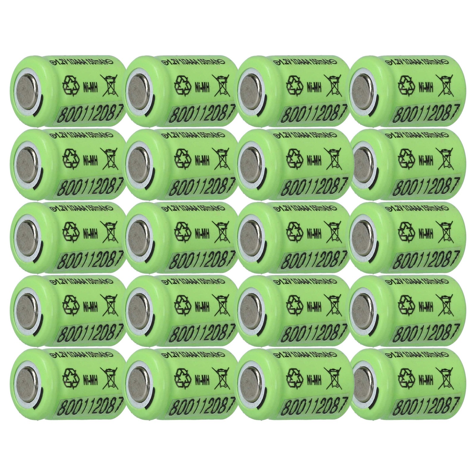 RC 20x Battery for 1/3AAA Model Construction 150mAh 1.2V NiMH