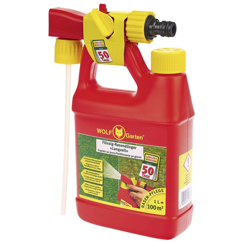 WOLF-Garten LT 100 B Lawn Fertiliser Turbo Green 1L with Spray