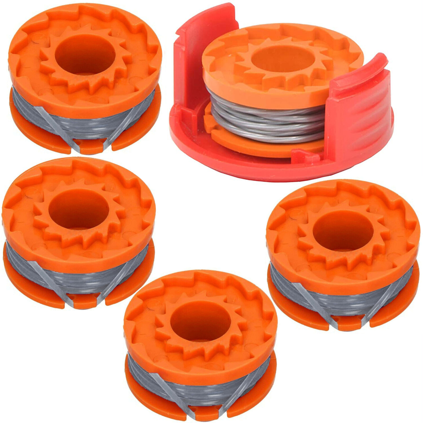 Spool Cover & Line for QUALCAST CLGT1825D CGT25 Grass Trimmer Strimmer 5 Spools