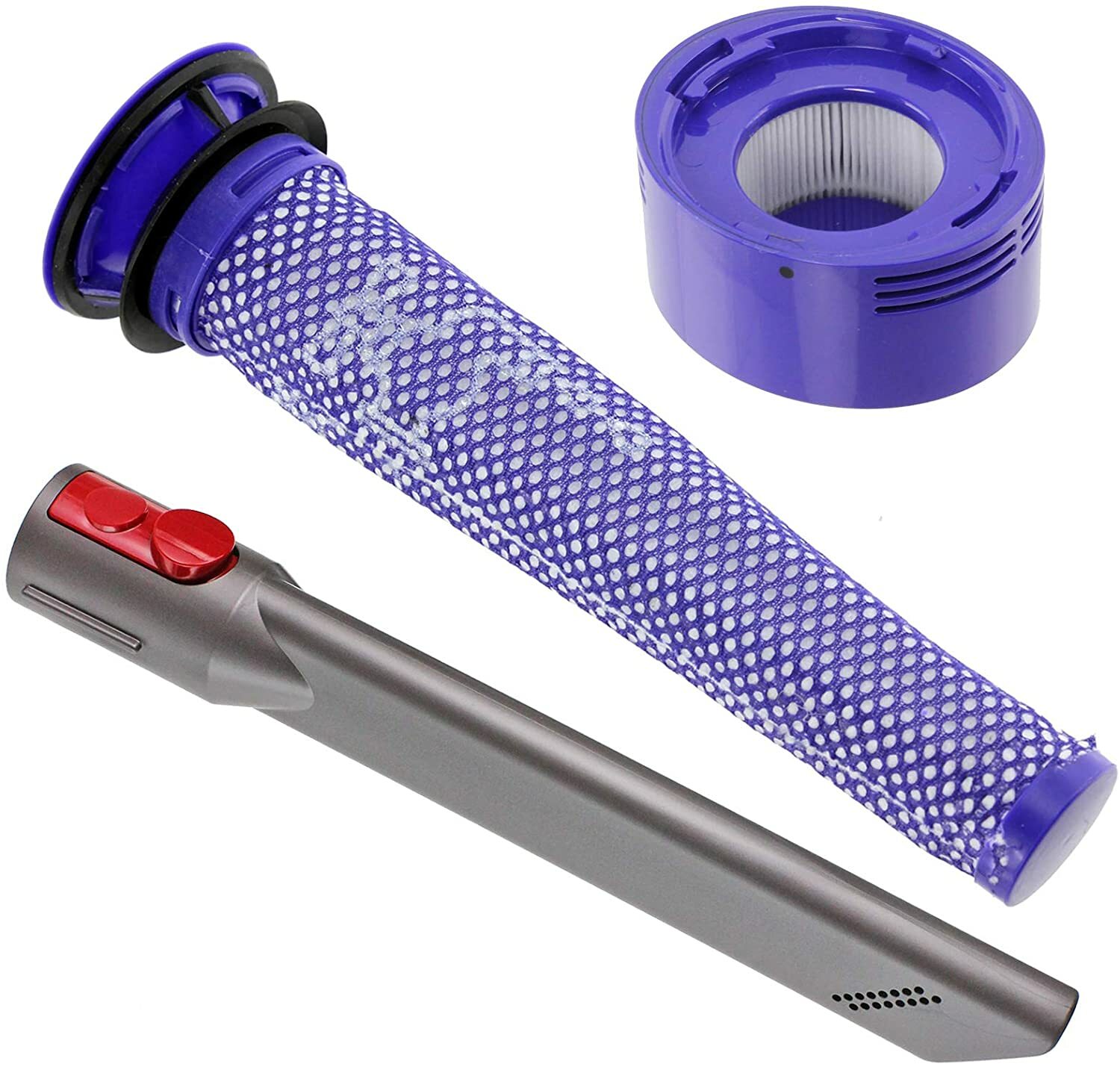 Slim Crevice Tool + Filter Set for DYSON V8 Vacuum Attachment Pre + Post Motor
