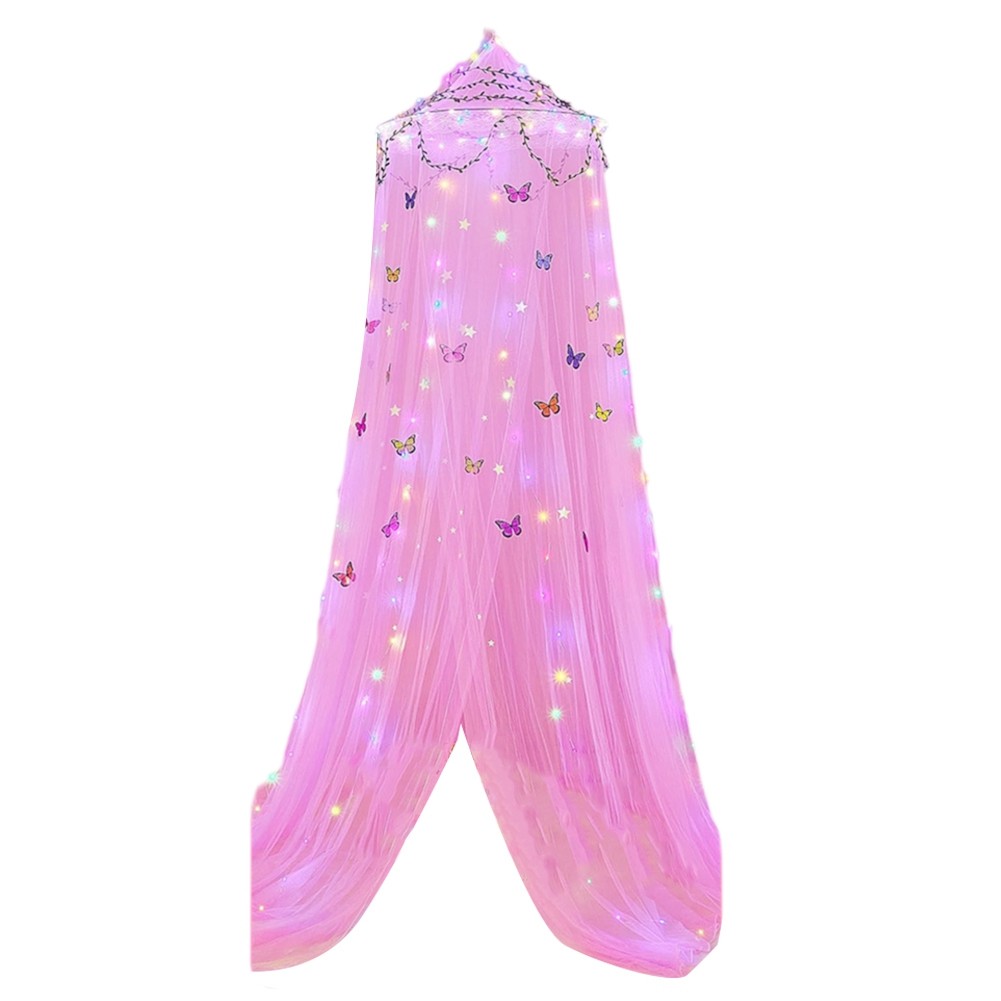 Bed Canopy for Girls Room Bed Canopy Curtains with Led Lights Mosquito Net2310