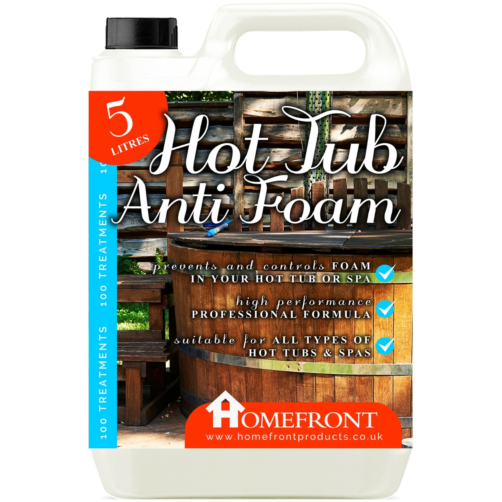 Hot Tub Anti Foam Remover Treatment Spa Whirlpool Pool Defoaming 5L Homefront