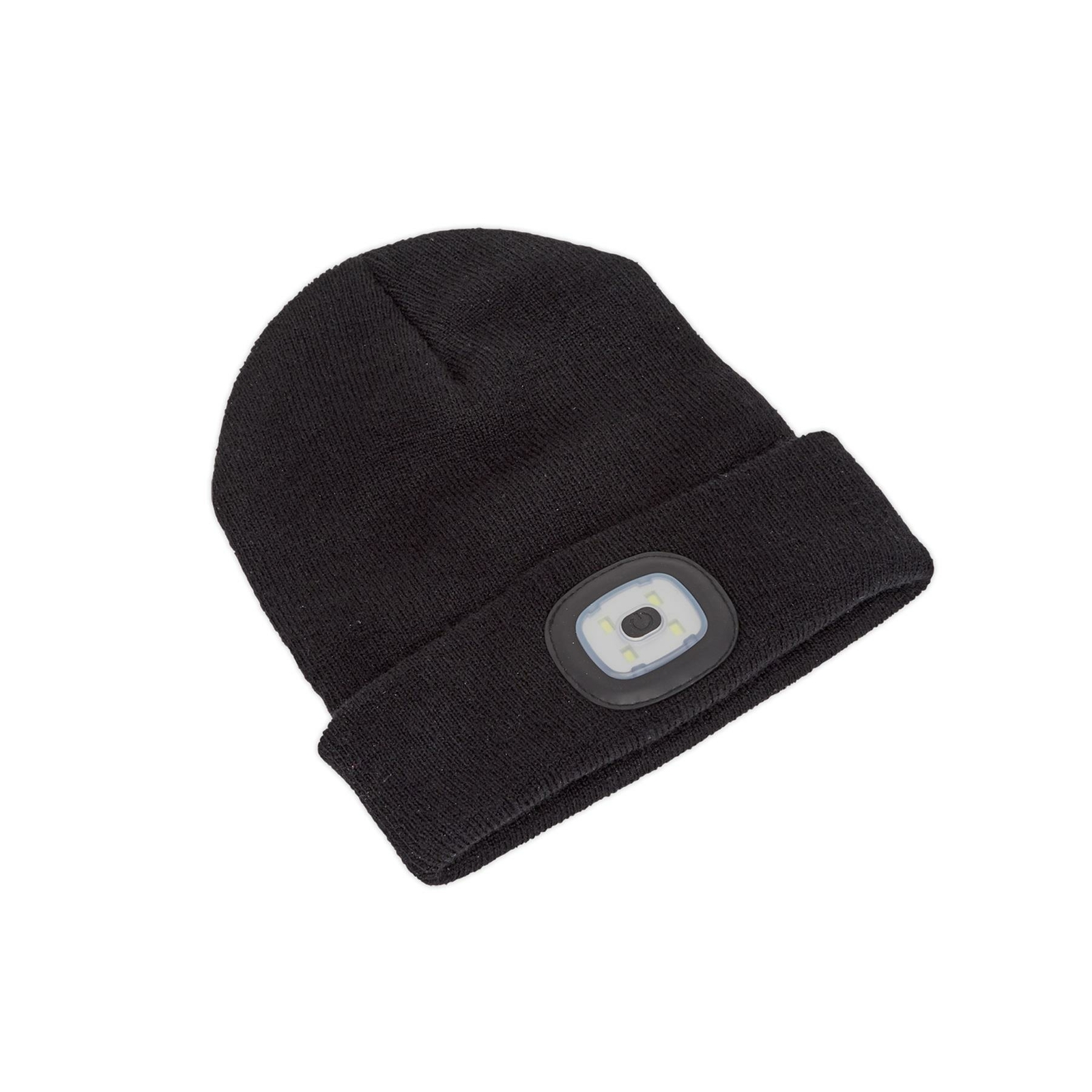 Beanie Hat with Light Torch Rechargeable Spotlight 4 SMD LED Sealey