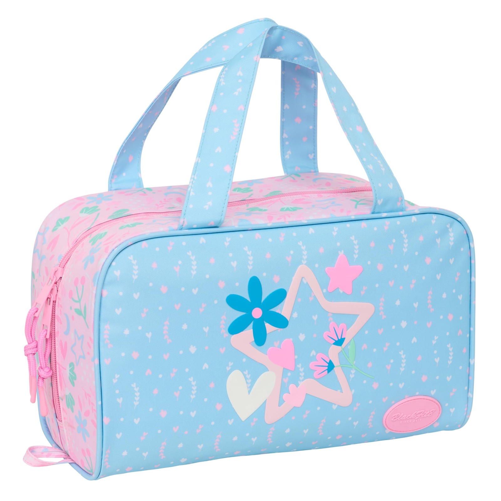 BLACKFIT8 SMILE Rectangular Toiletry Bag with Handle, Children's Toiletry Bag, A