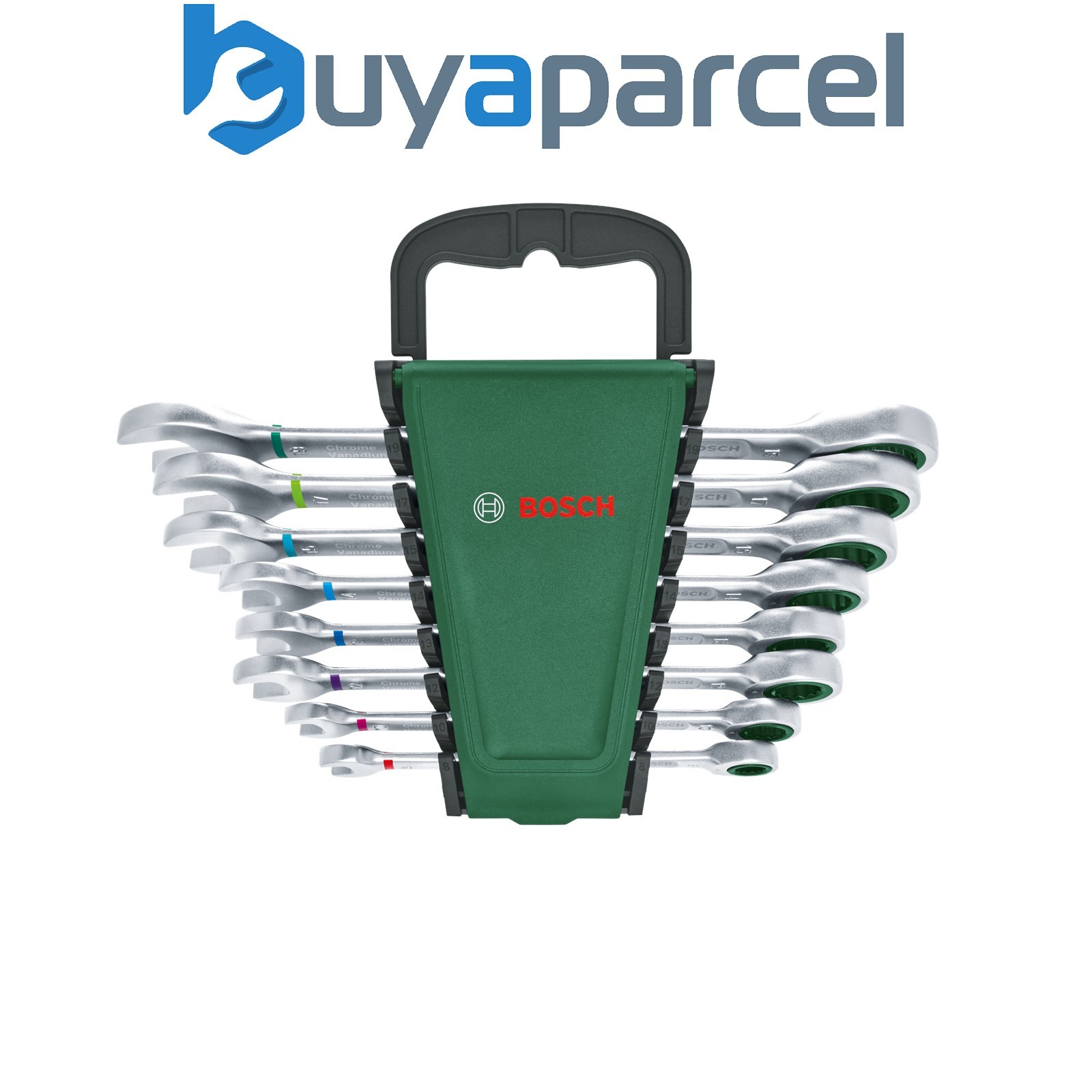 Bosch Hand Tools Ratchet Combination Wrench Set 8-Piece 1600A027PS
