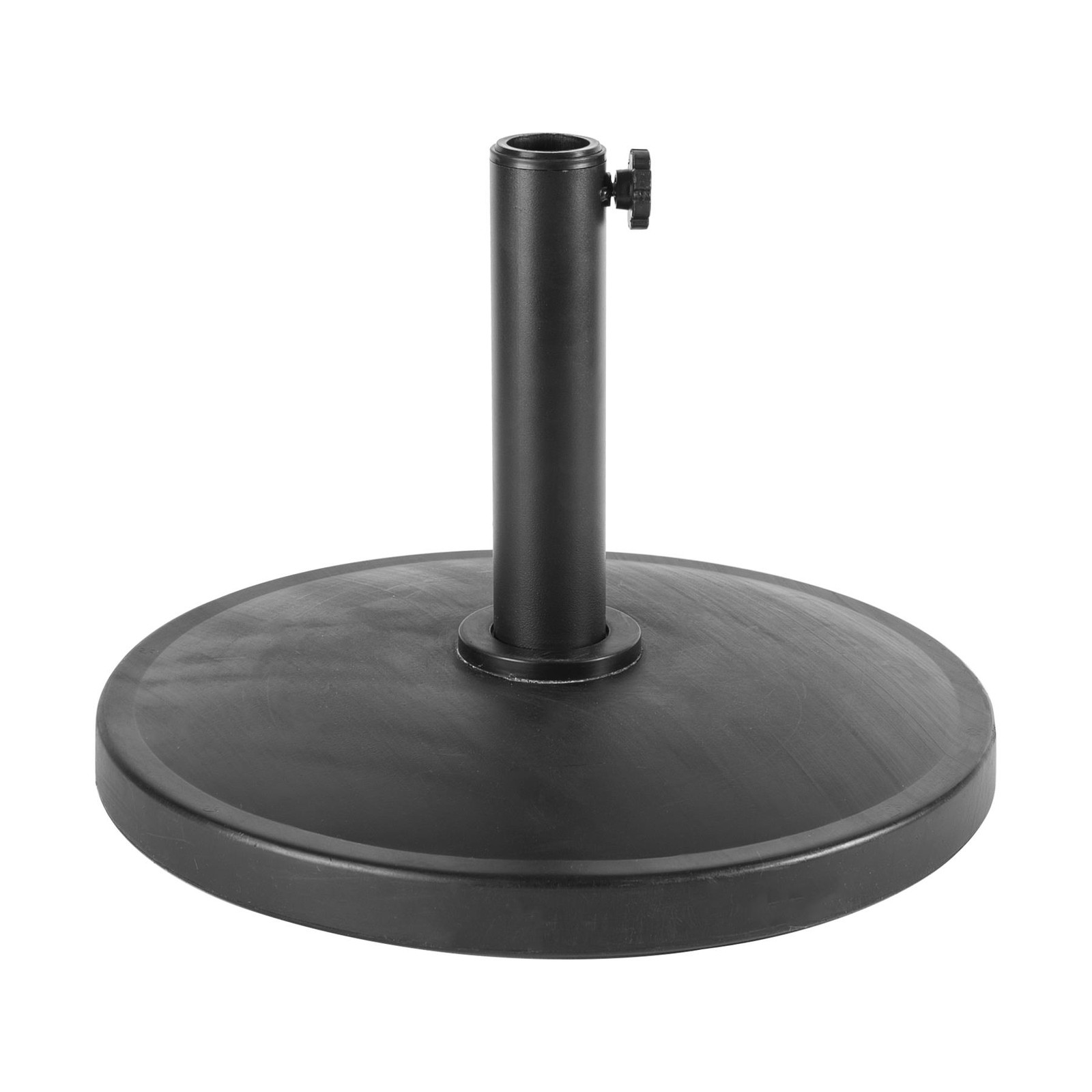 Concrete Garden Parasol Base Steel Stand Pole Diameter 3.8 to 4.8cm 12kg Black