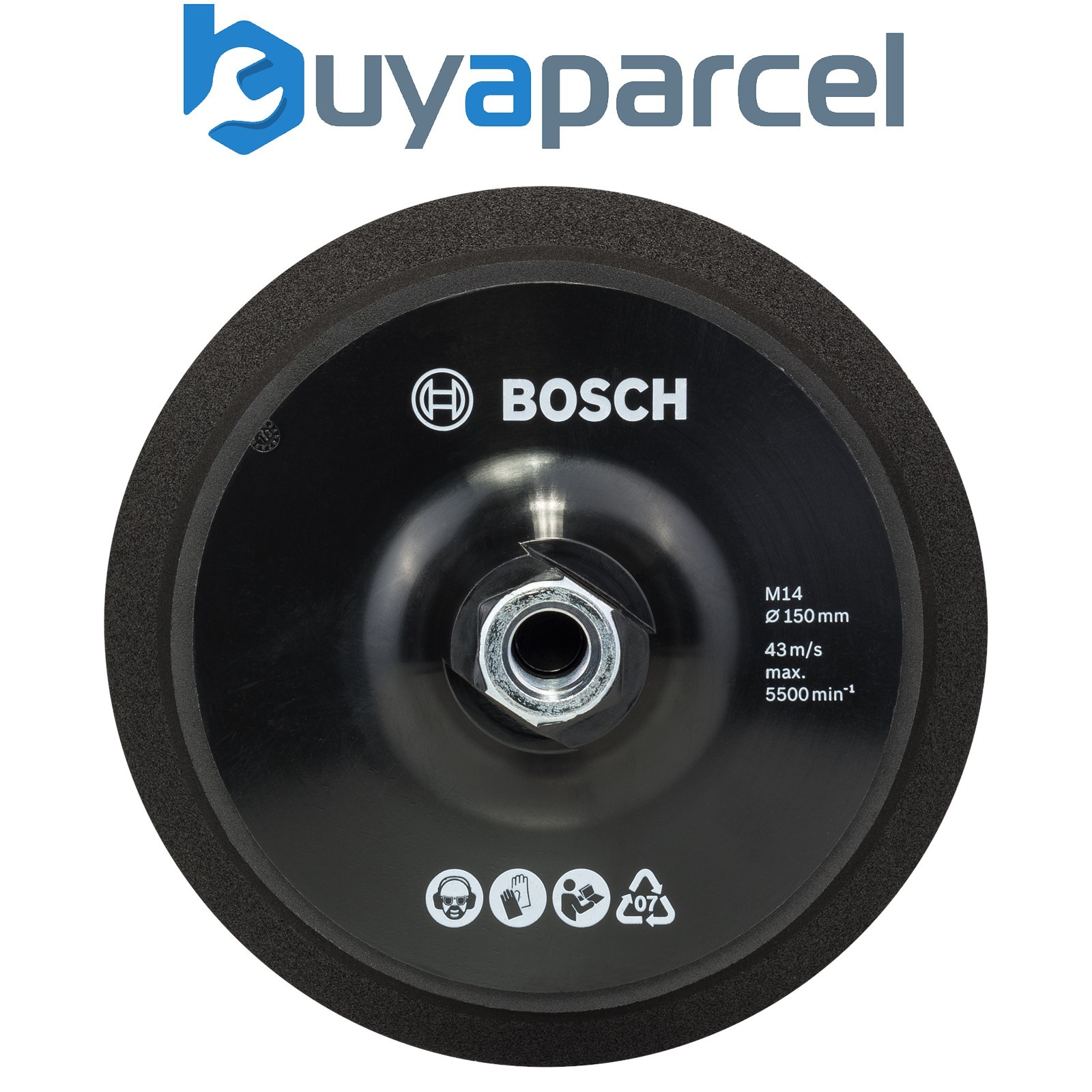 Bosch polishing M14 Backing Pad 150 mm Hook Loop System 2608612027