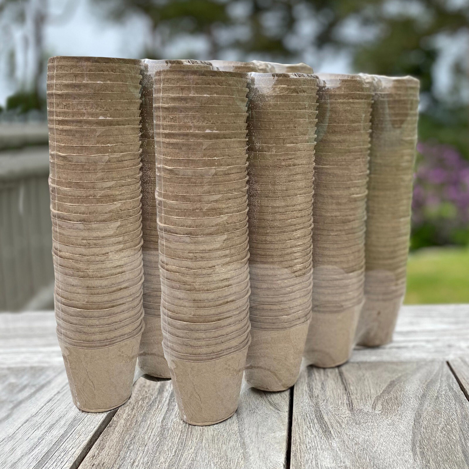 Biodegradable Plant Pots Seedling Cups Fibre Compostable Round 7cm (Pack of 288)