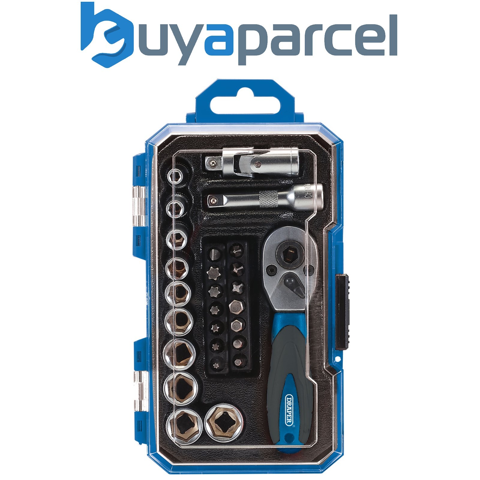 Draper 04778 Metric Socket Set, 1/4" Sq. Dr. (27 Piece)