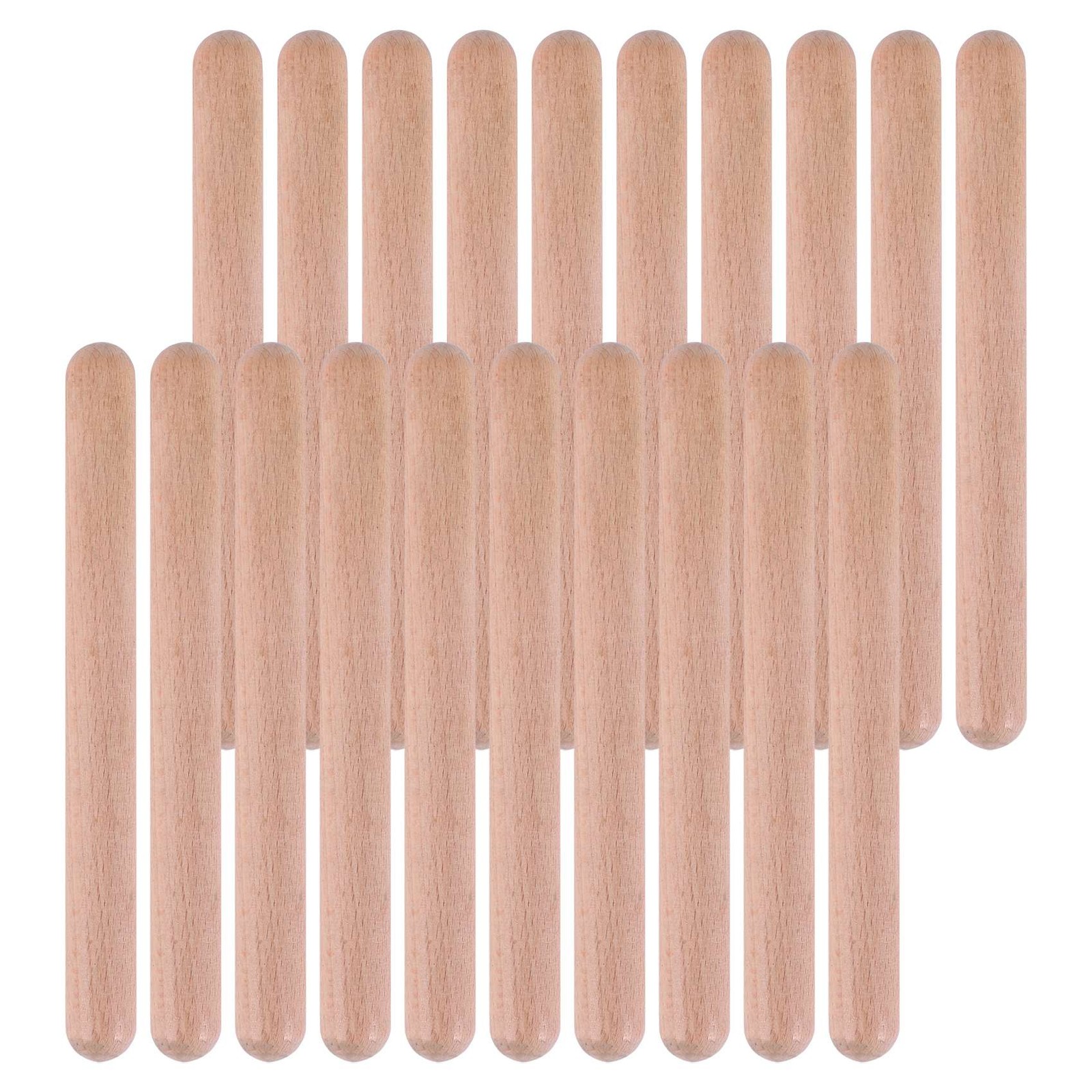 20Pieces 8 Inch Kids Rhythm Sticks Music Lummi Sticks Classical Wood Claves1501