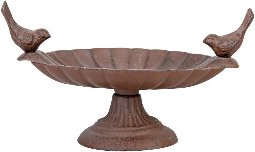 Fallen Fruits FB162 Double Bird Bath, Brown