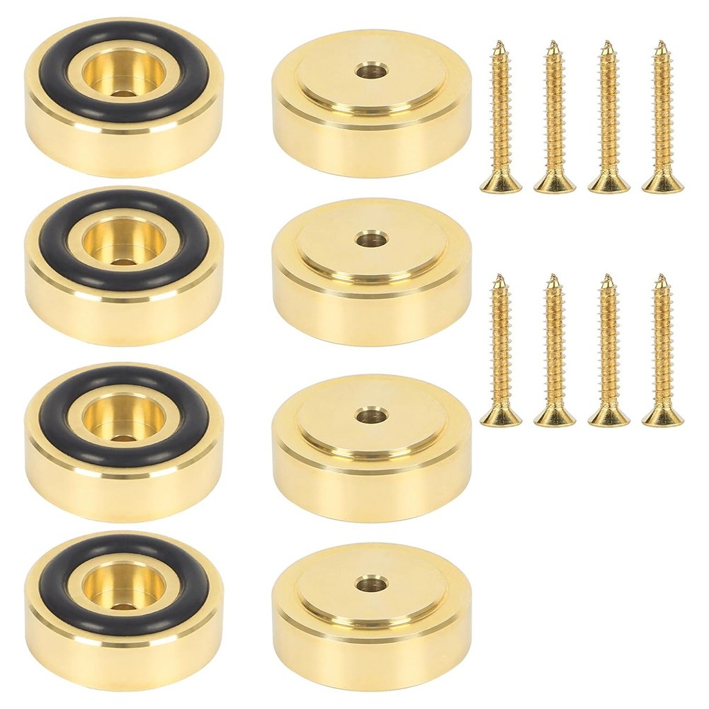 8Pcs Brass Cutting Board Feet with Nonslip Pads - 1.18x0.39inch Non Slip8188