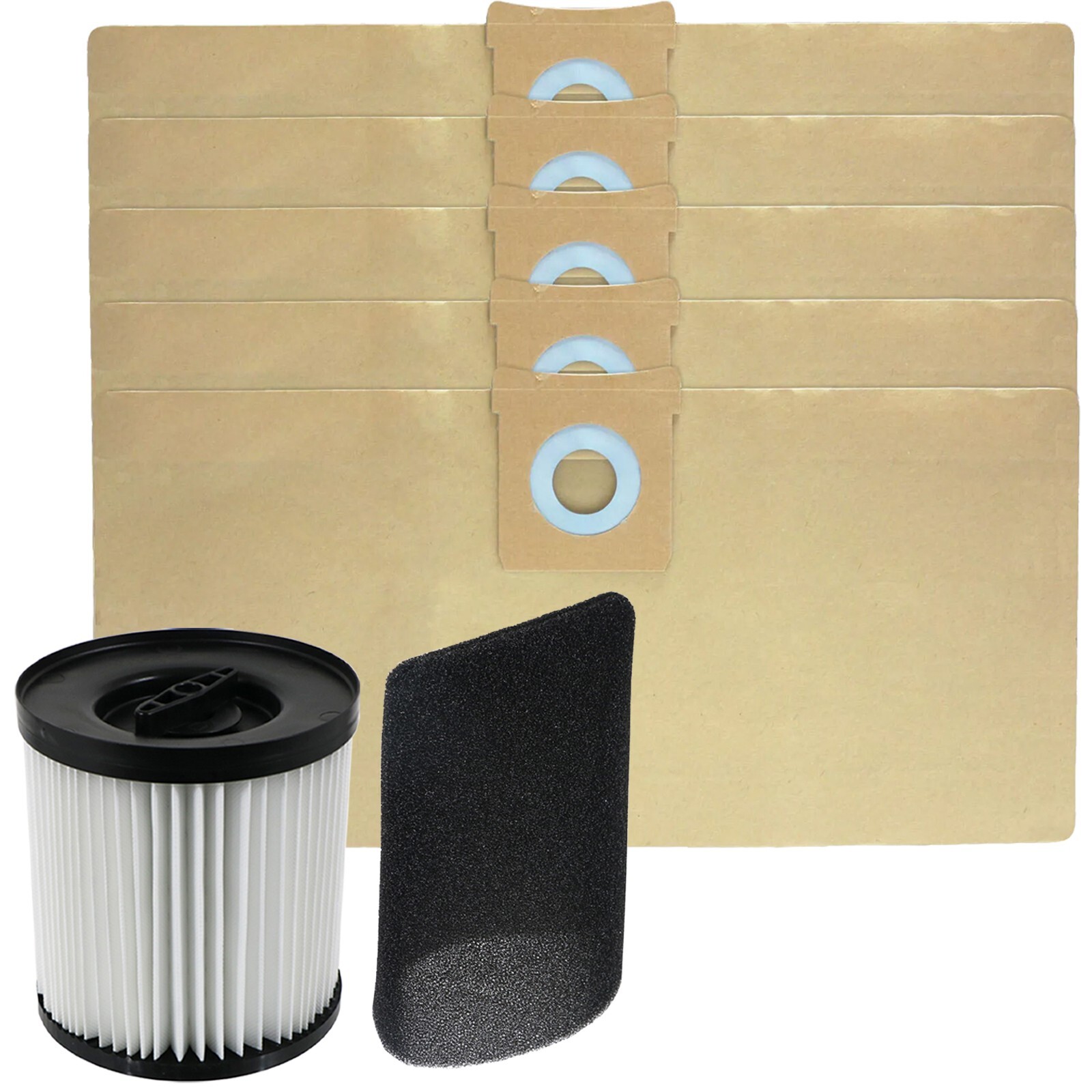 Filter Sleeve for TITAN TTB774VAC TTB775VAC TTB776VAC TTB777VAC 16L 20L + 5 Bags