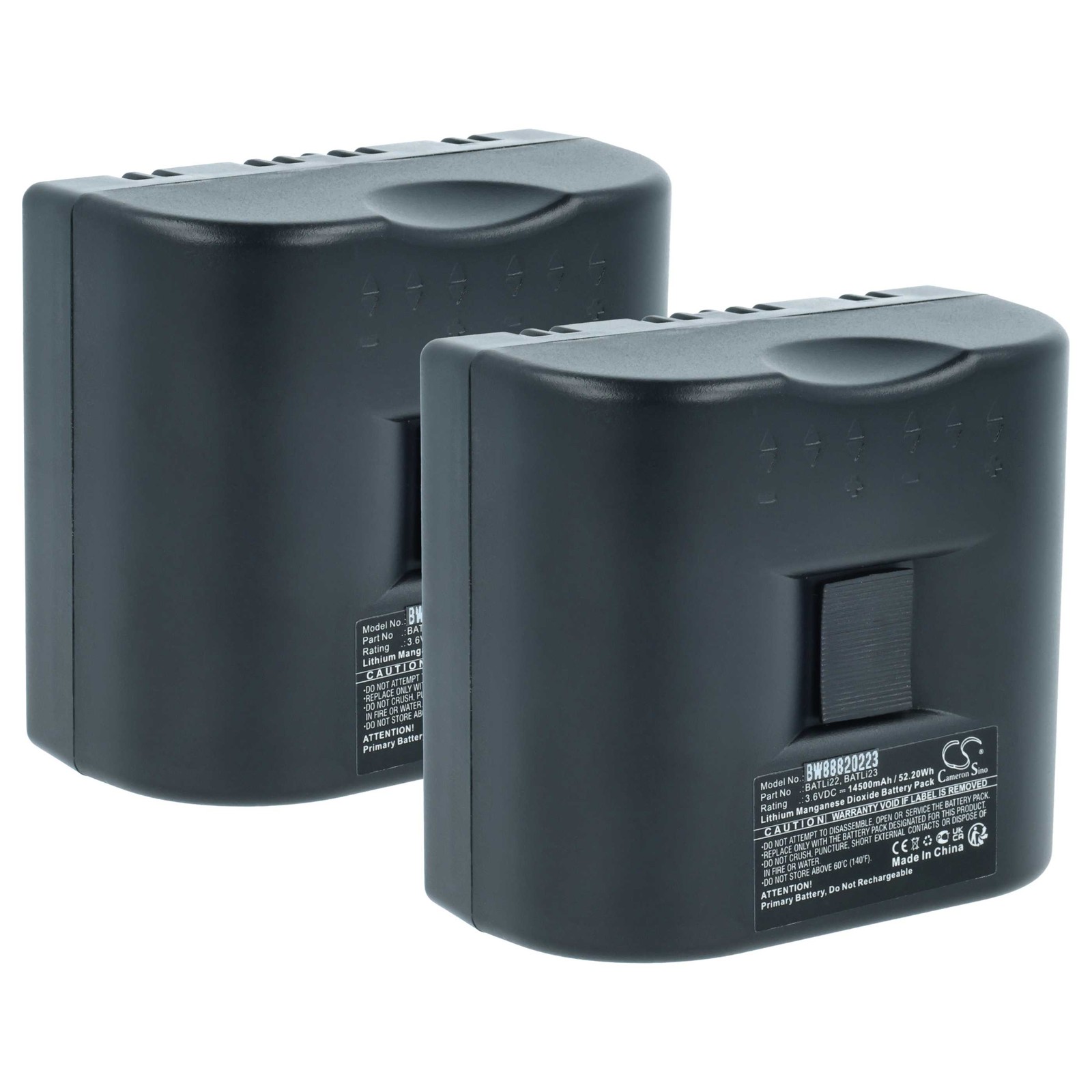 2x Battery for Daitem 686-21W - D21 470-29X 495-21X 701-21X 700-16X 14500mAh