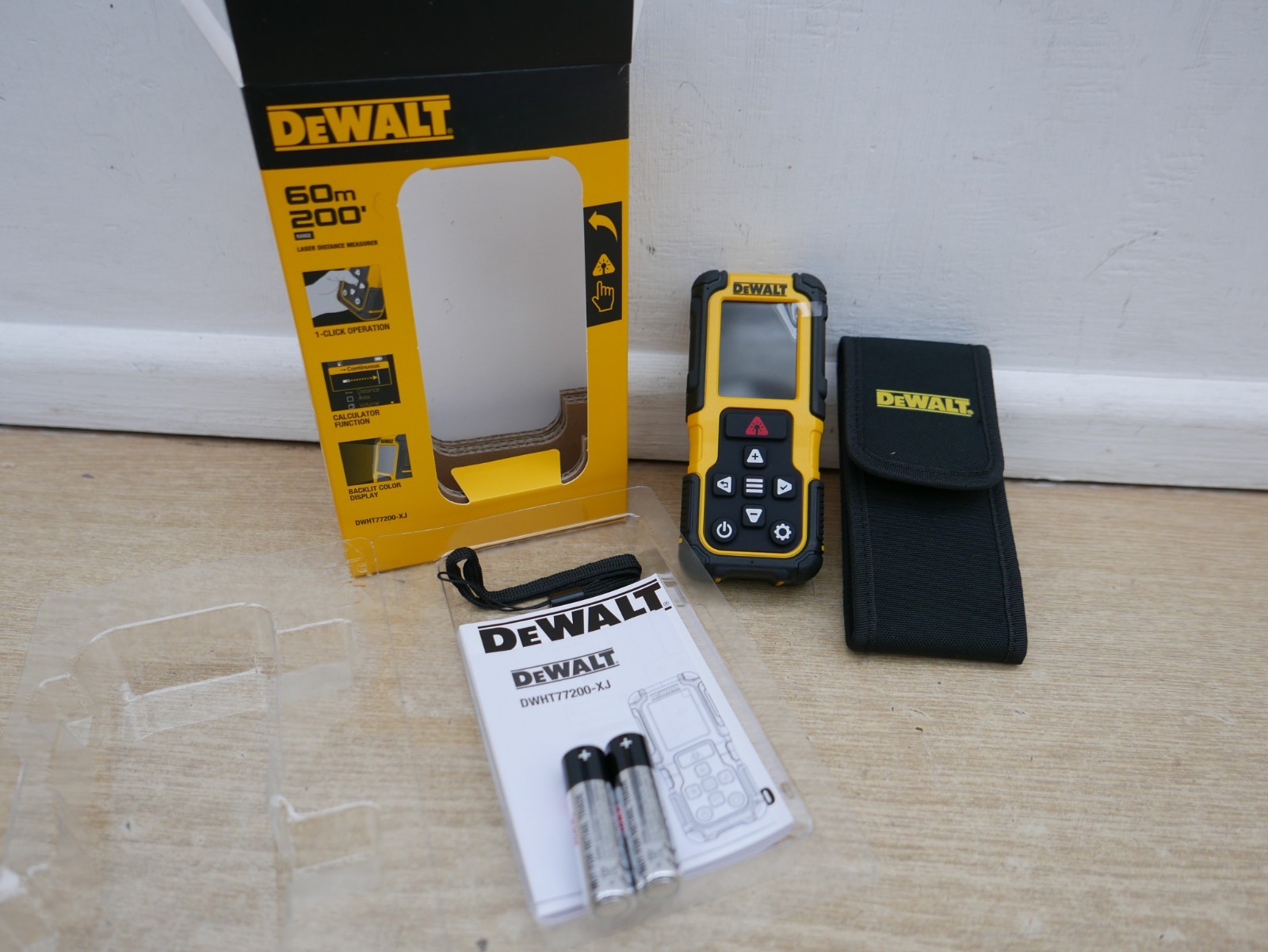 DEWALT DWHT77200 LDM LASER DISTANCE MEASURE 60M RANGE