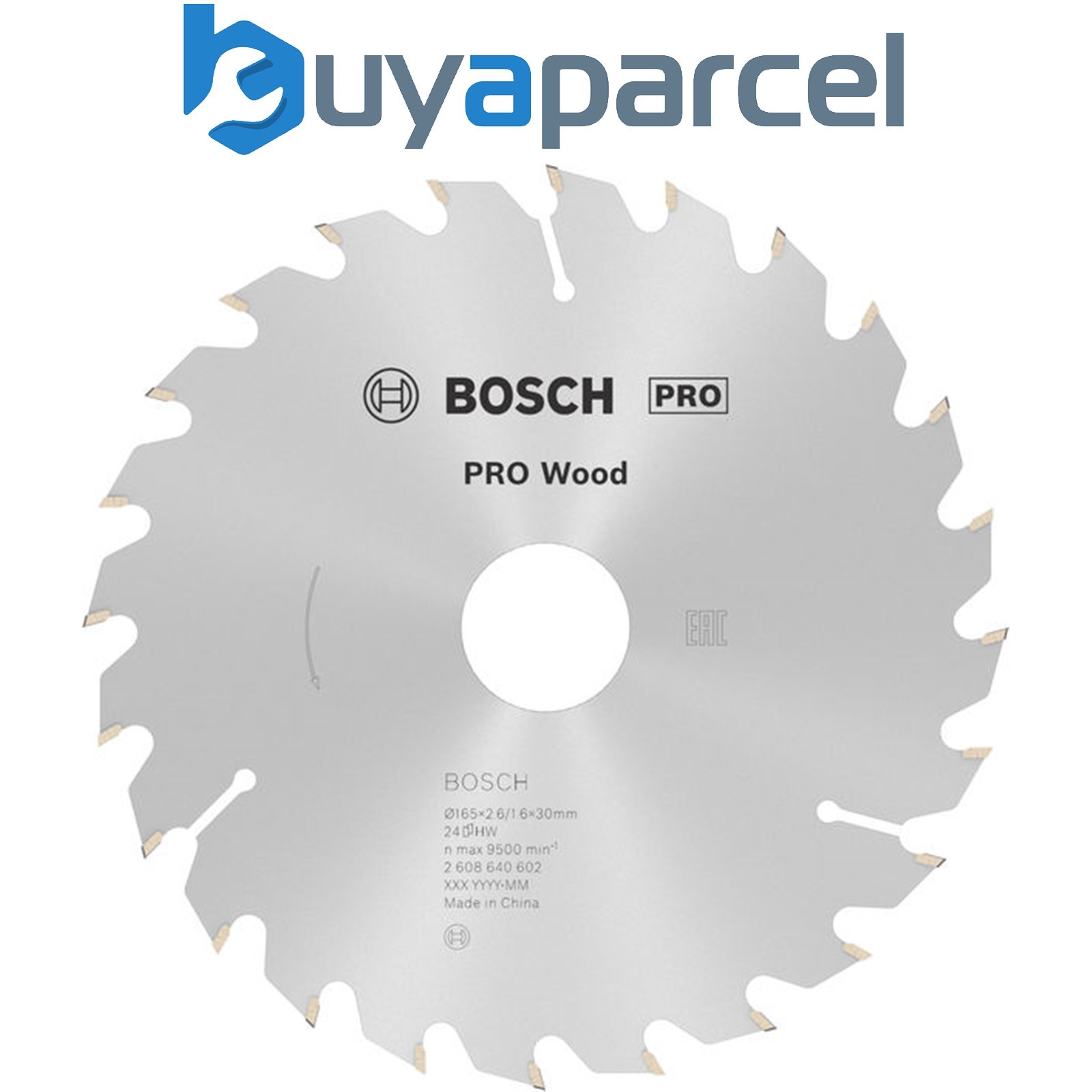 Bosch PRO Wood Circular Saw Blade 165 x 2.6 x 30 mm T24 2608640602