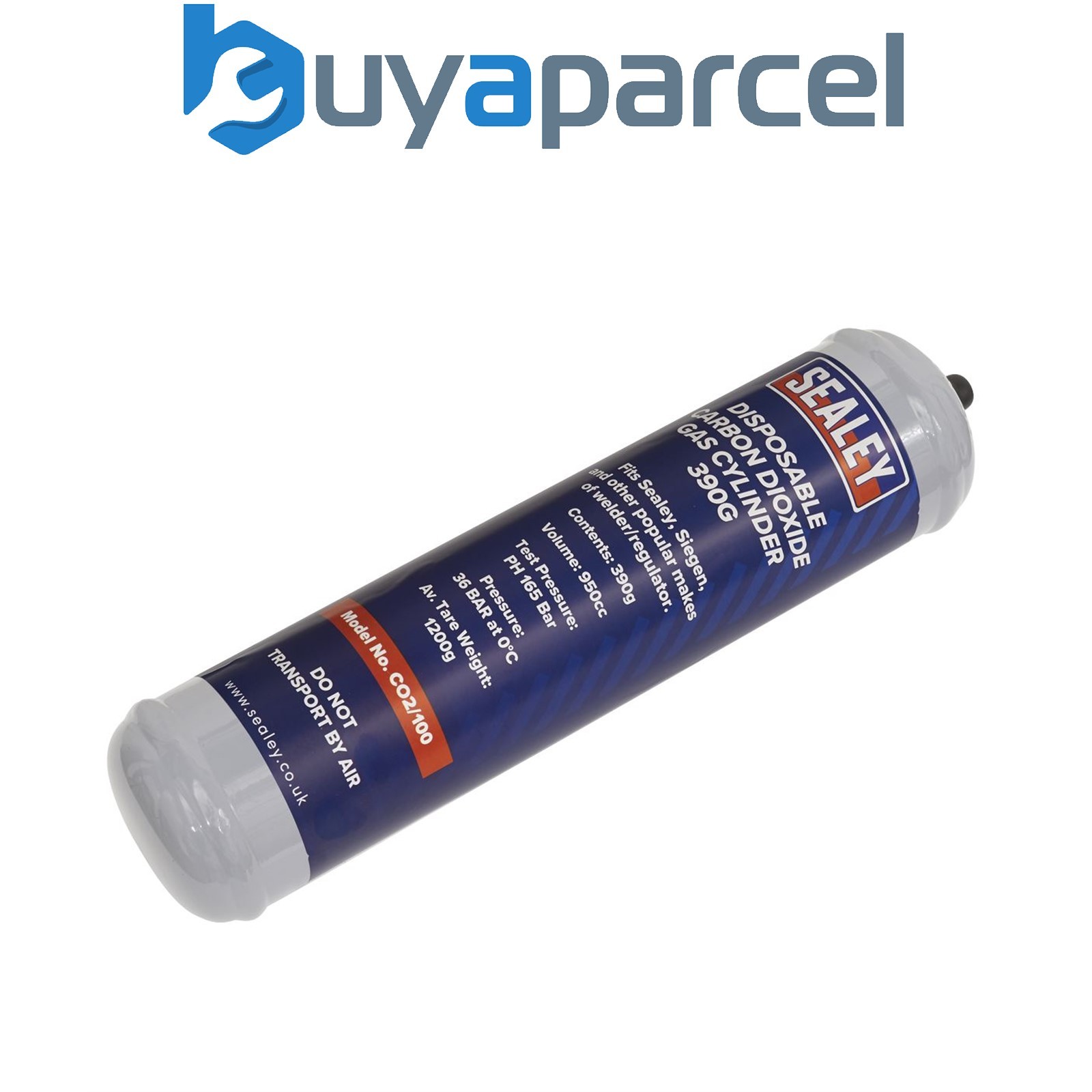 Sealey CO2/100 Disposable Carbon Dioxide Gas Cylinder 390g