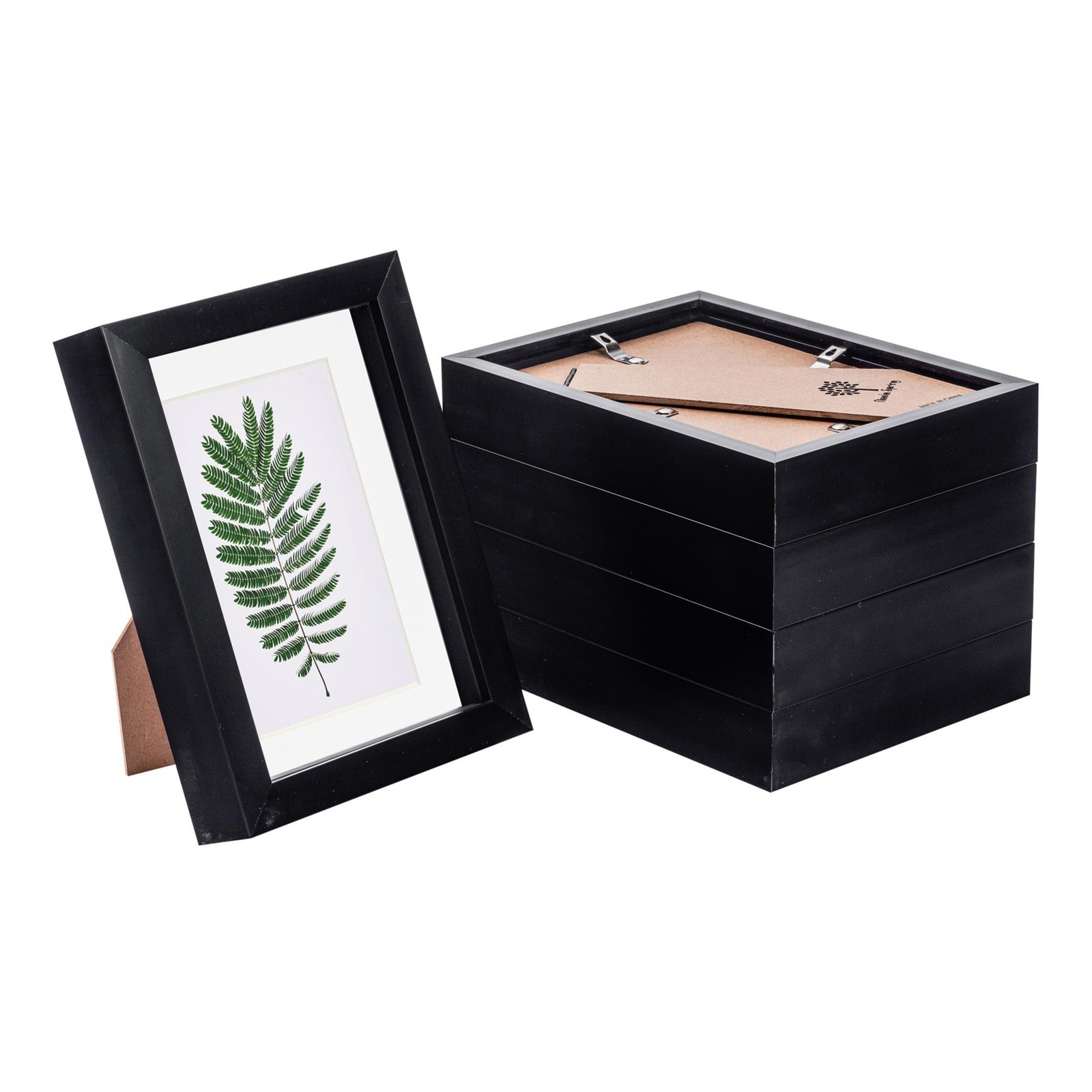 5x 3D Box Photo Frames Picture Display 5 x 7" with 4 x 6" Mount Black/White