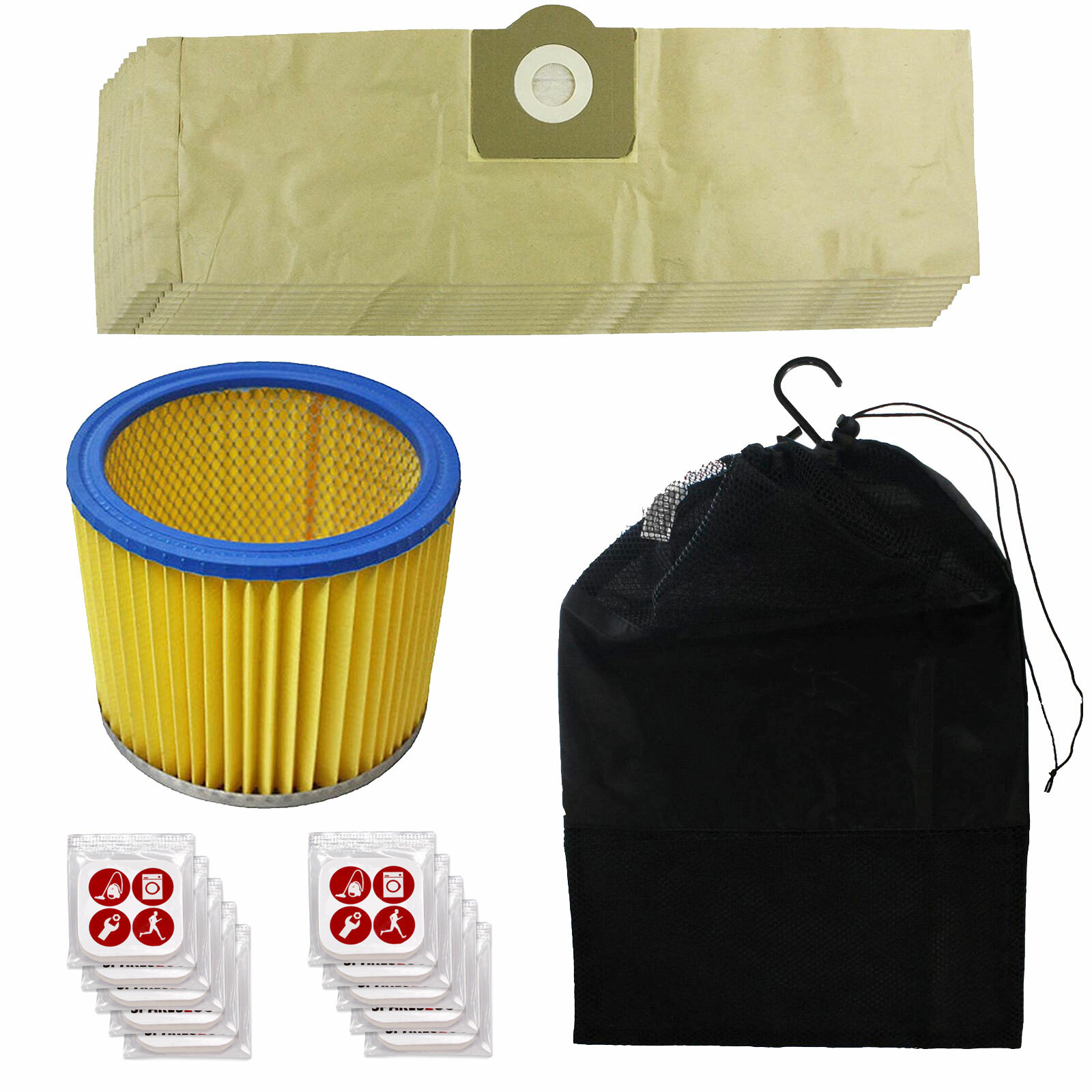 10 x Dust Bags + Filter for LIDL PARKSIDE PNTS 1250 1300 A1 1400 B1 1500 + Fresh