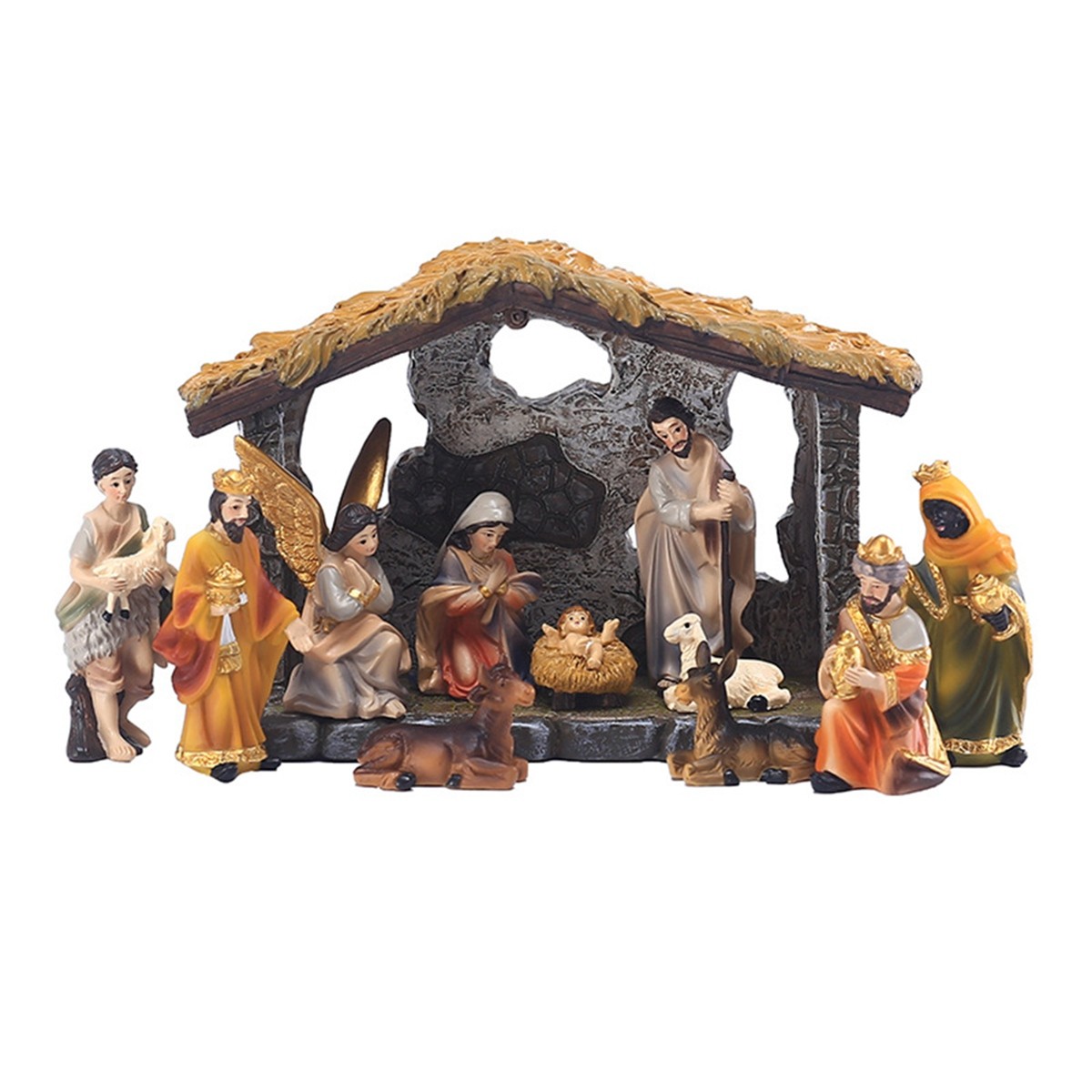 Christmas Nativity Manger Group Scene Decoration Gift Box Christmas Gift1170
