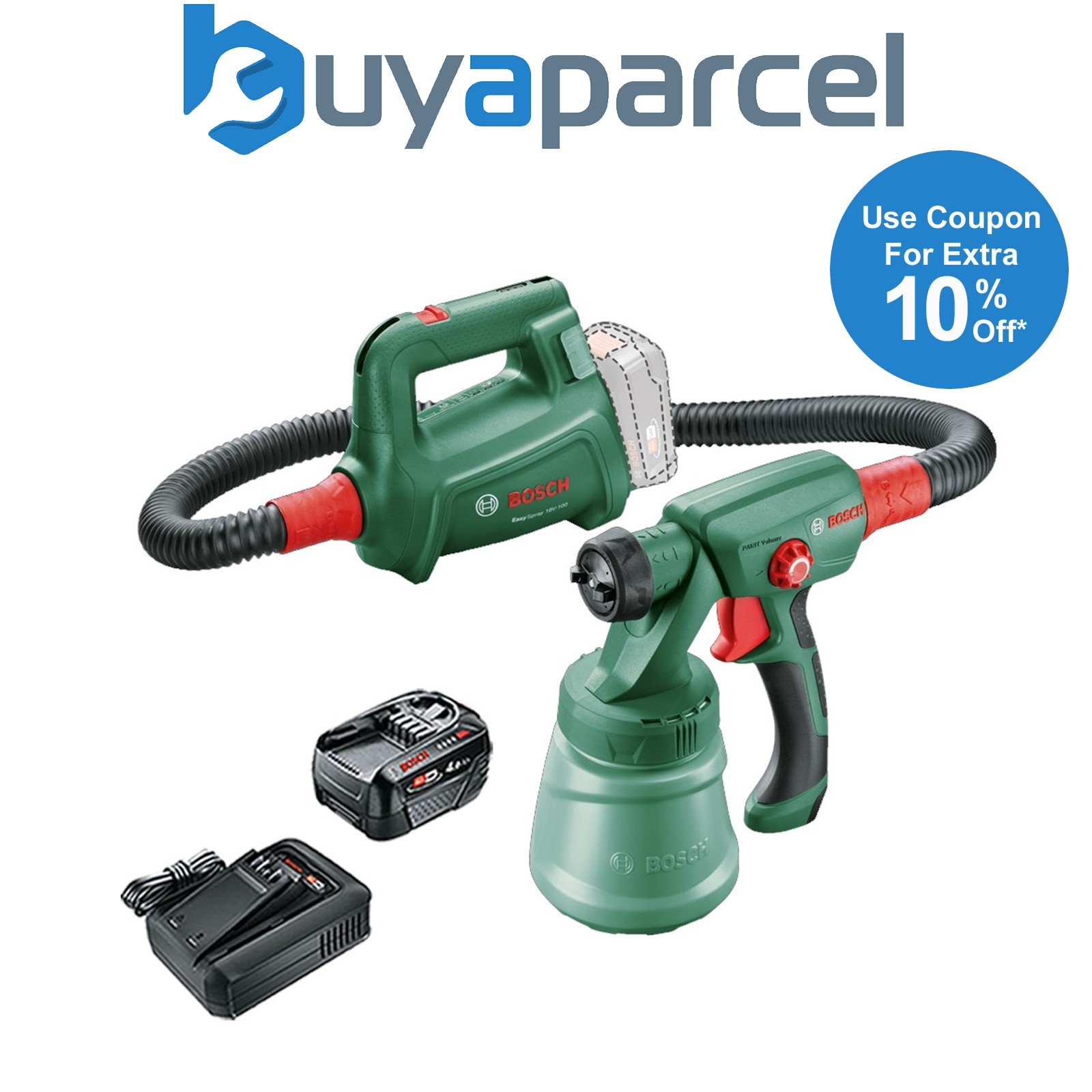 Bosch 0603208000 EasySpray 18v Paint Spray Gun System + 4AH Battery Kit