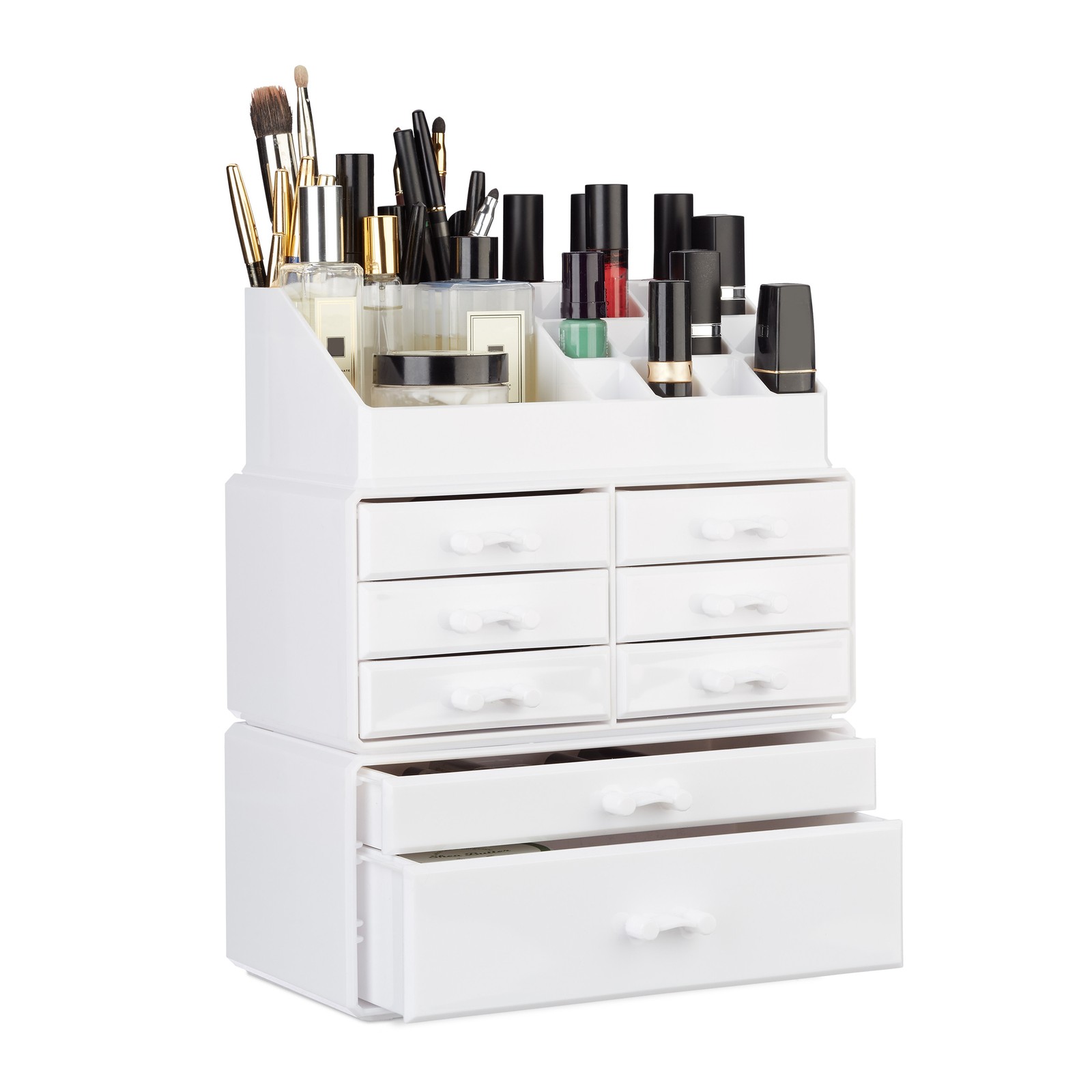 Makeup organizer Acrylic Jewellery Holder Stacking Beauty Case 24 Compartments