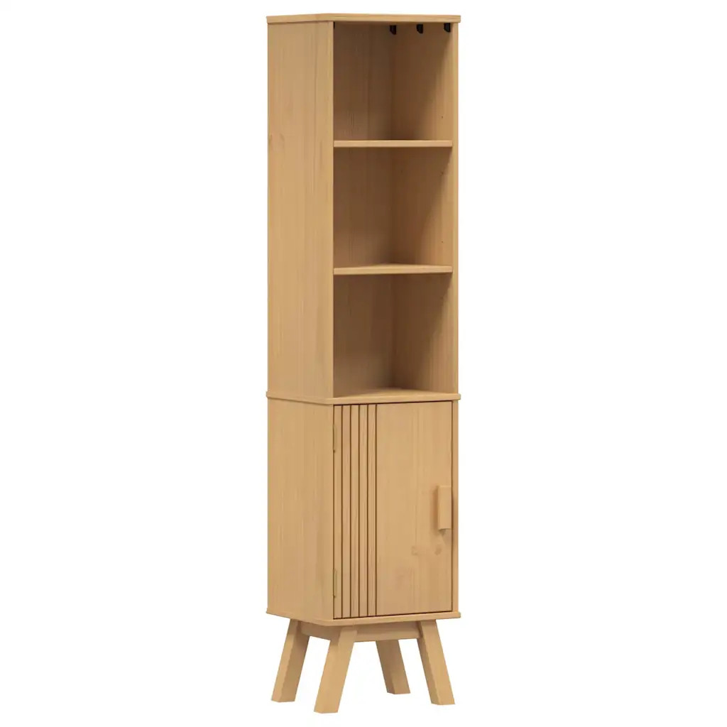 vidaXL Bathroom Cabinet Olden Brown 35 x 30 x 159 cm Solid Pine wood, Modern Bat