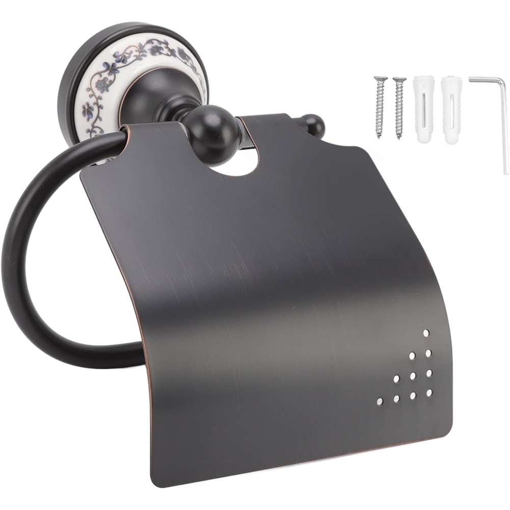 Wall Mounted Towel Dispenser, and White Porcelain, Dark Bronze Finish for1194