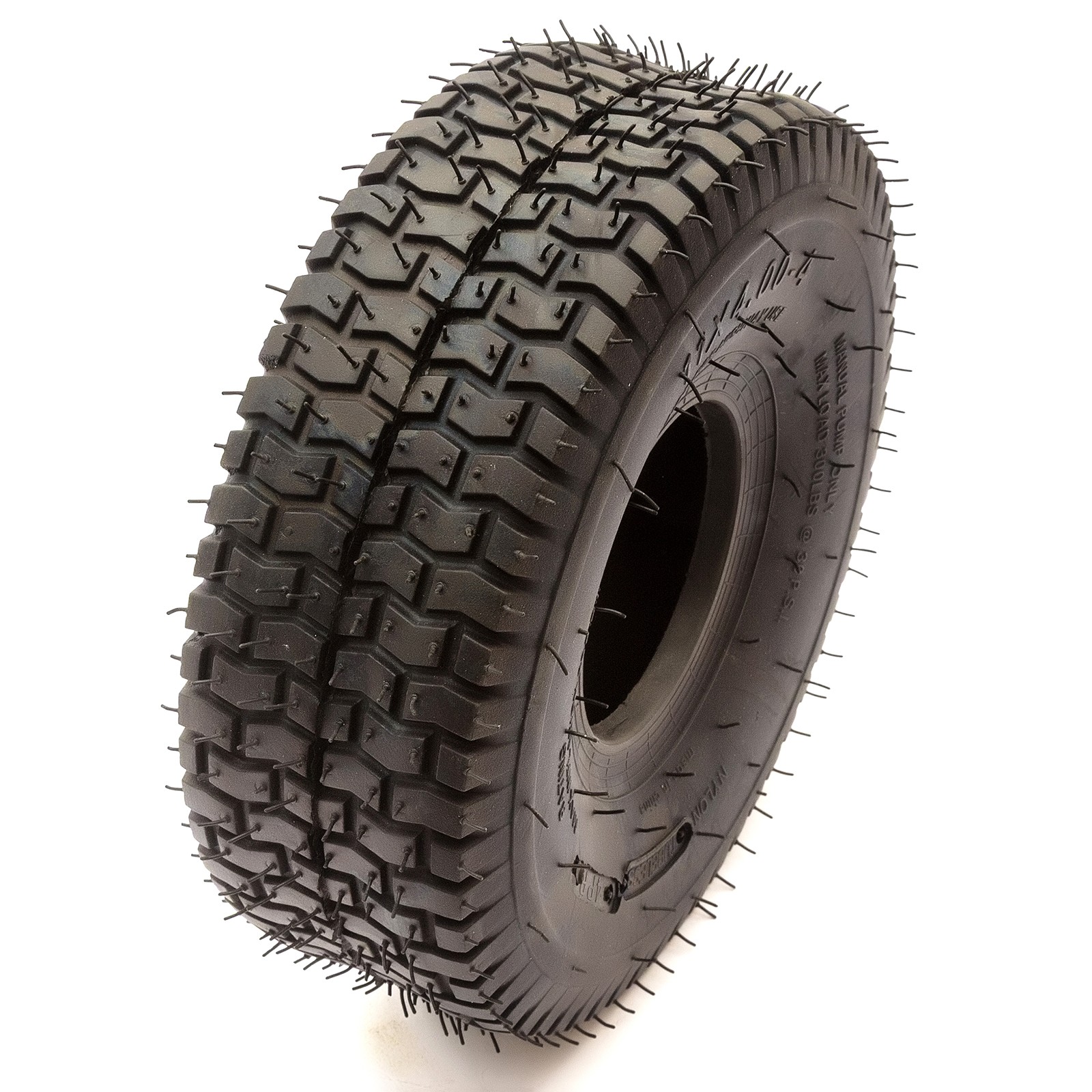 Tyre 11x4.00-4 Garden Lawn Tractor 4 Ply Grass Safe Turf Tread Tubeless Black