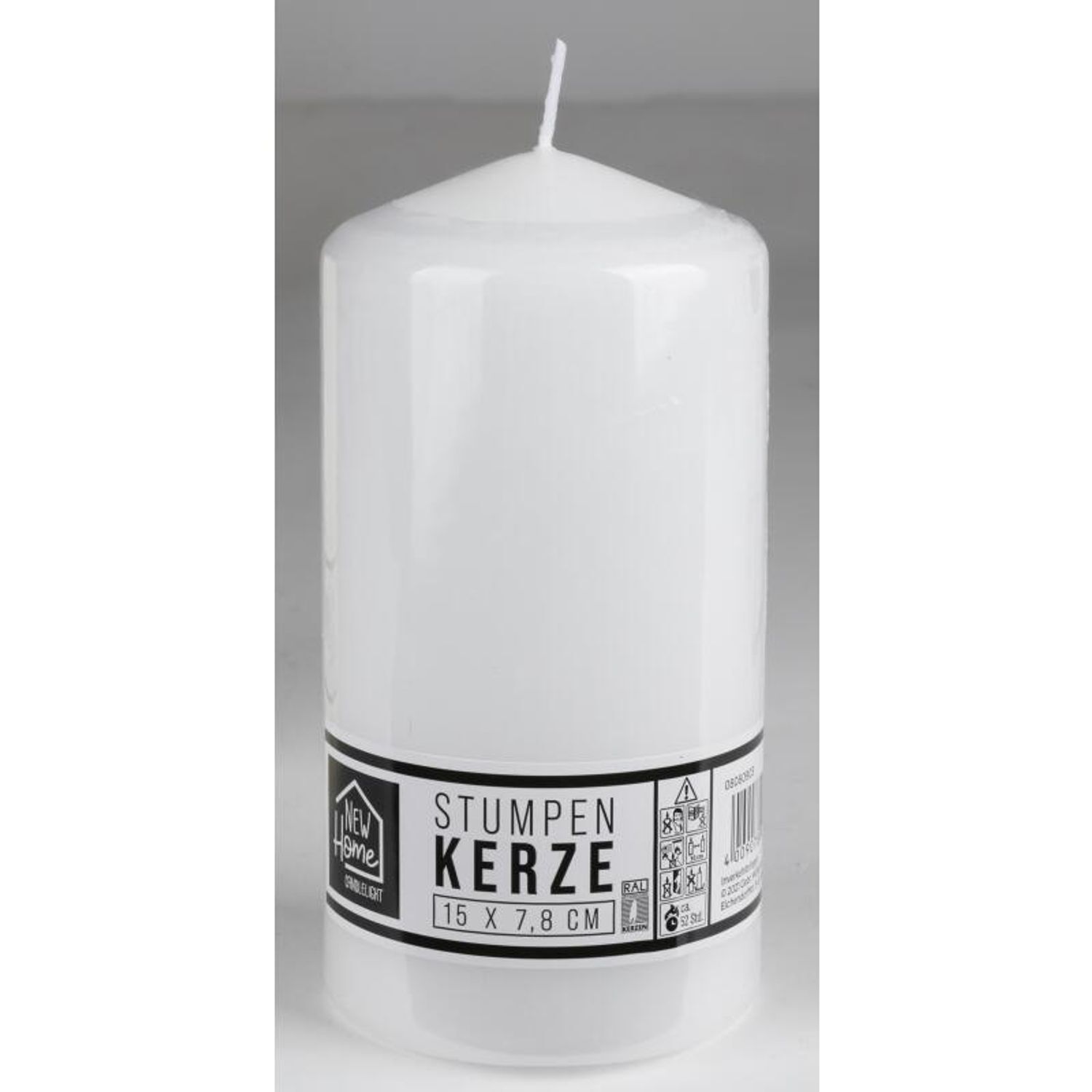 6x Pillar Candles Smooth Colors Table Decoration Lighting Tealight Indoor Wax