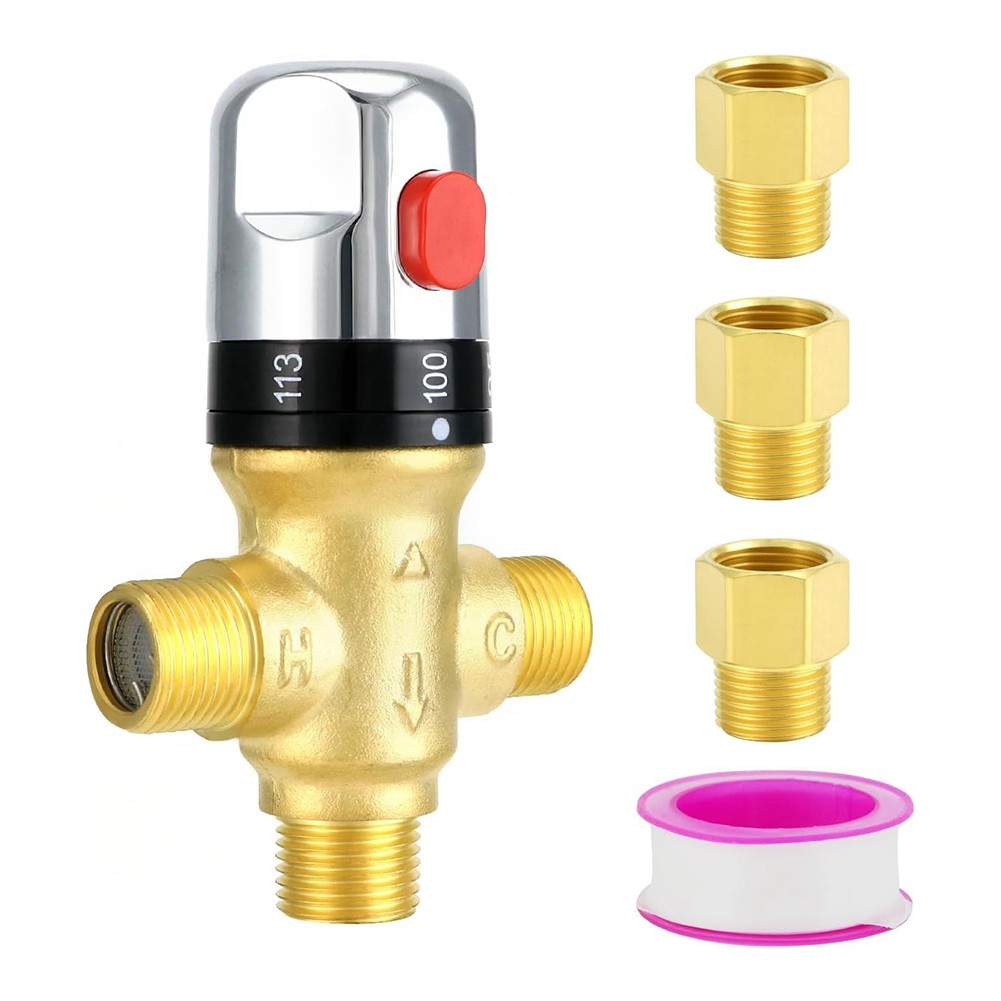 Thermostatic Mixing , Solid Brass Pipe Water with Temperature Control -6408