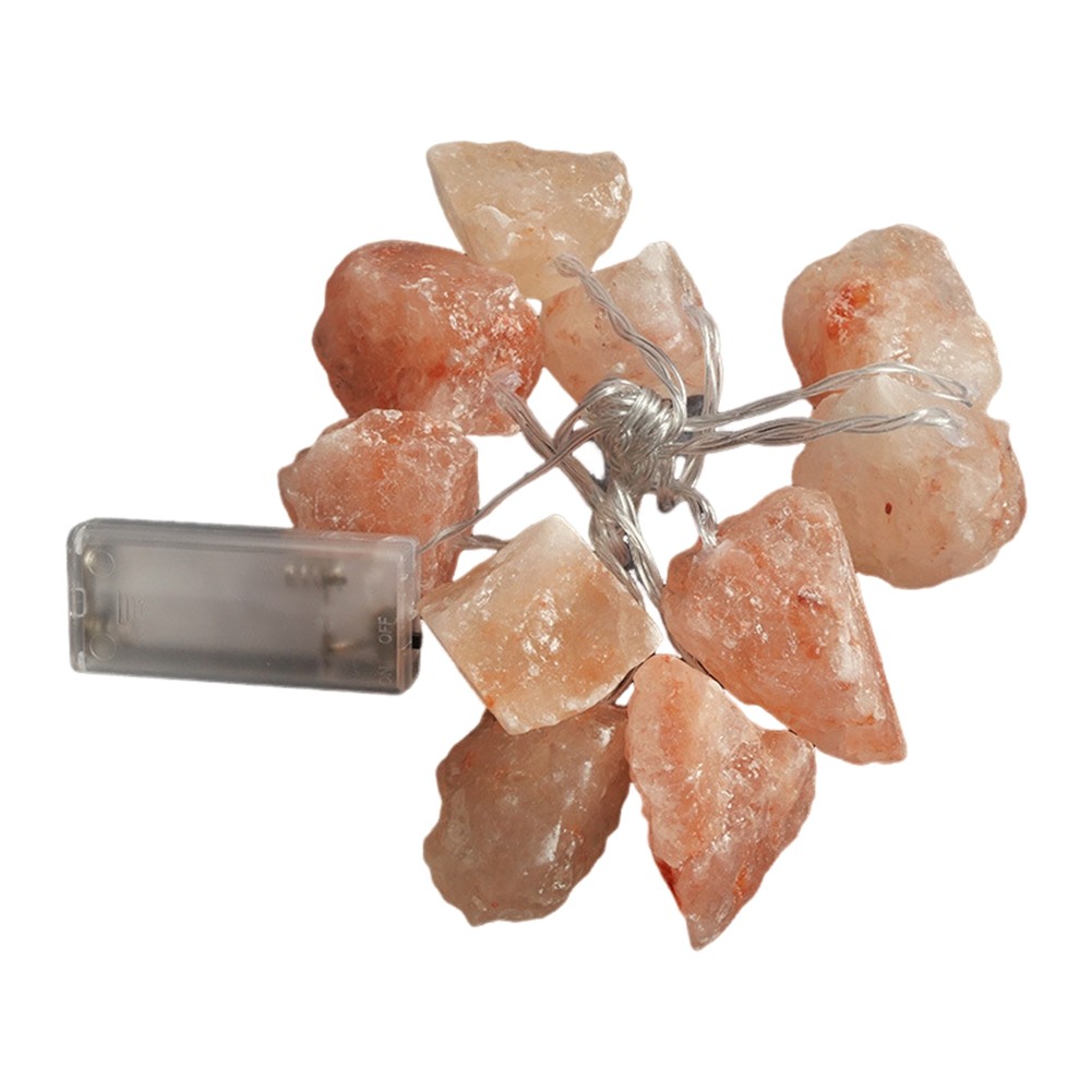 Salt String Lights Battery 10 LED Natural Crystal Salt Warm3628