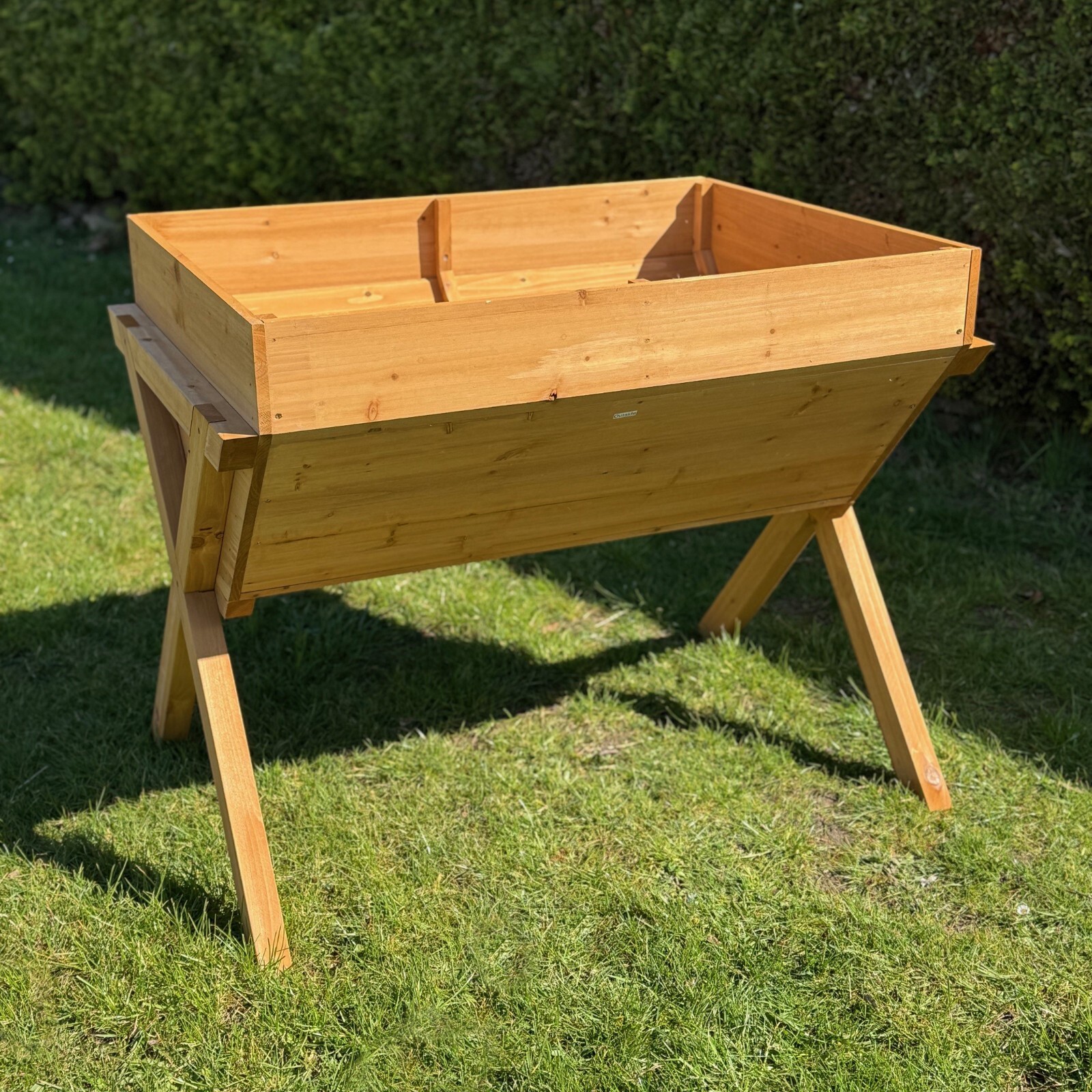 Veg-Trough Wooden Raised Bed Vegetable Garden Patio Planter 100cm x 70cm x 80cm